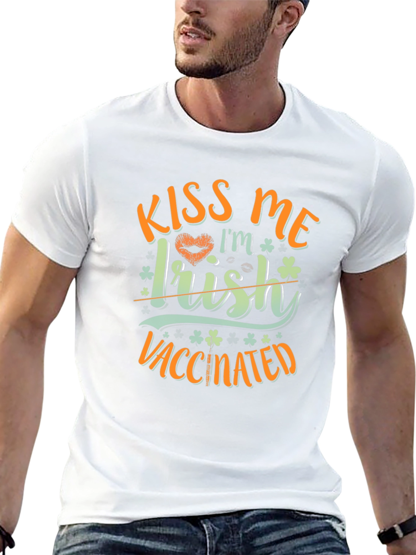 Kiss Me Im Irish Vaccinated T-Shirt