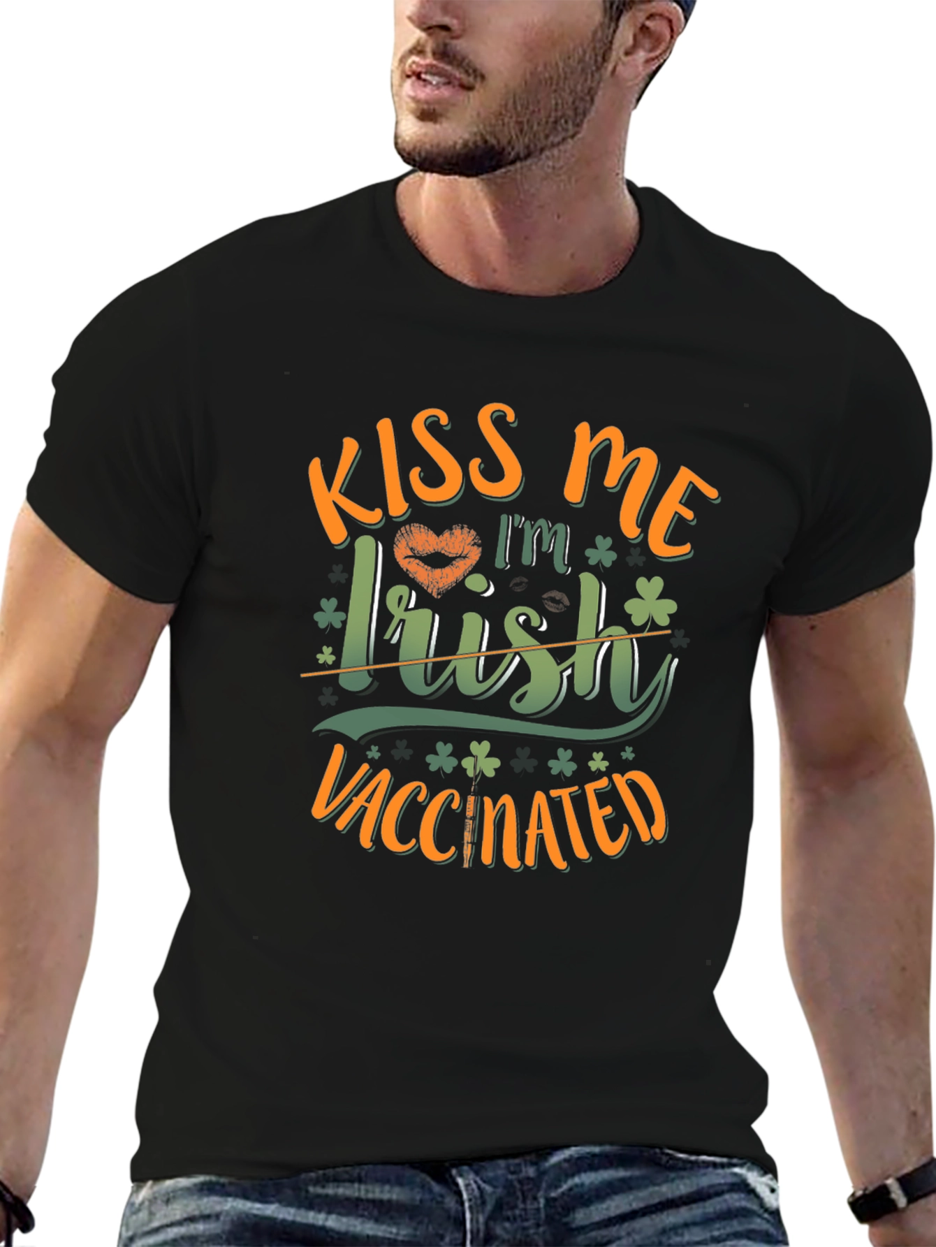 Kiss Me Im Irish Vaccinated T-Shirt