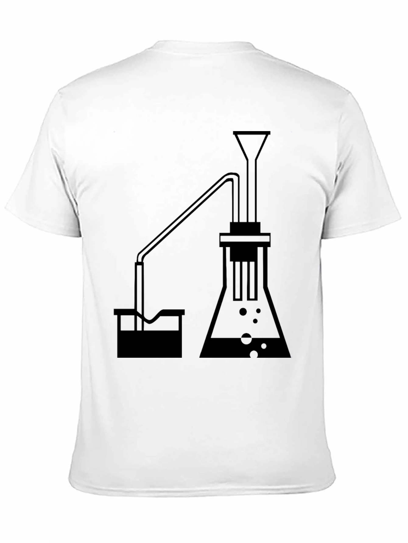 Science Beaker Graphic Tee - Black Cotton T-Shirt