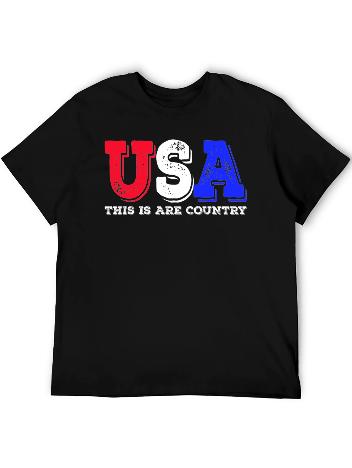 USA Patriotic Graphic Print T-Shirt