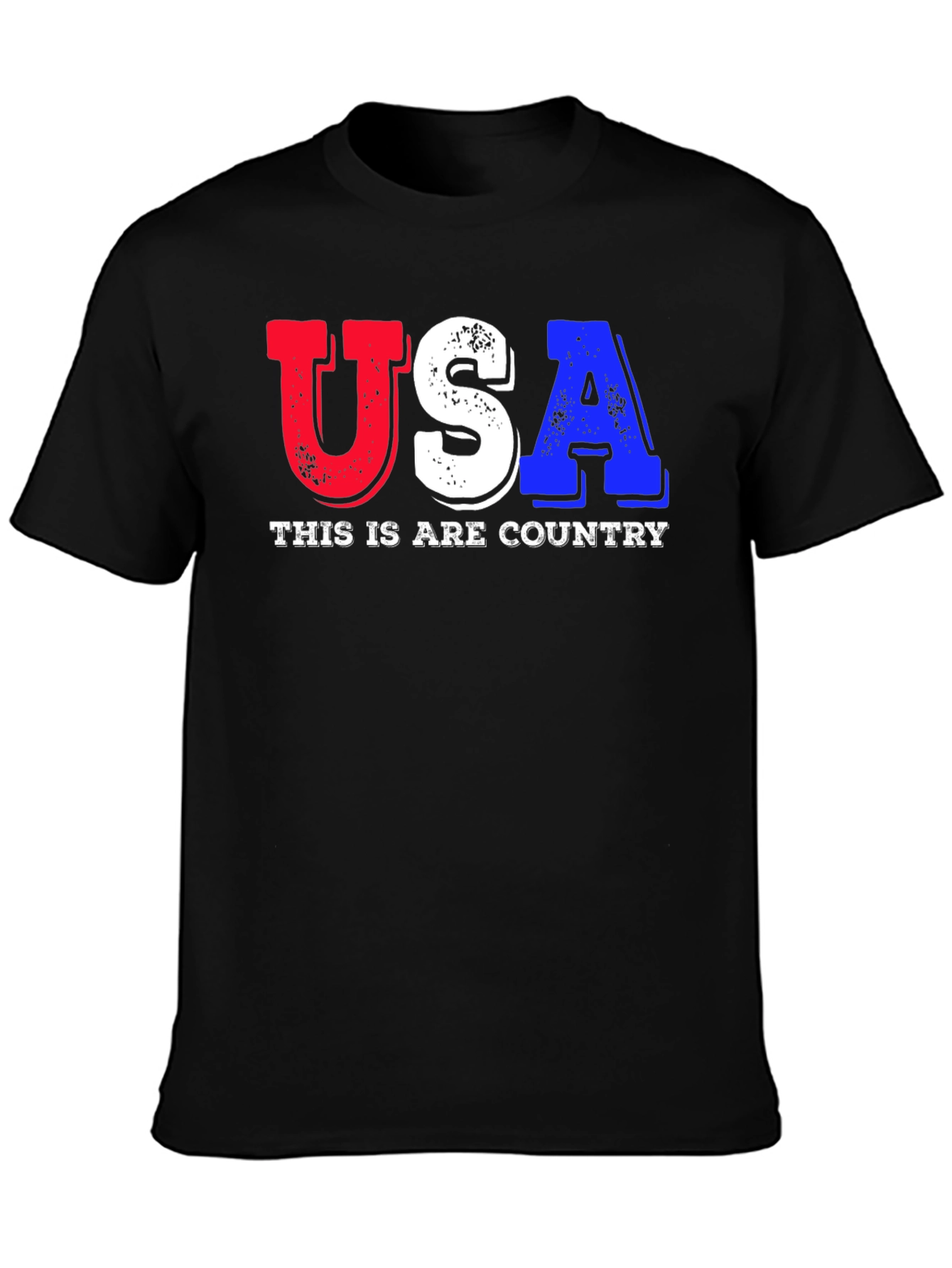 USA Patriotic Graphic Print T-Shirt