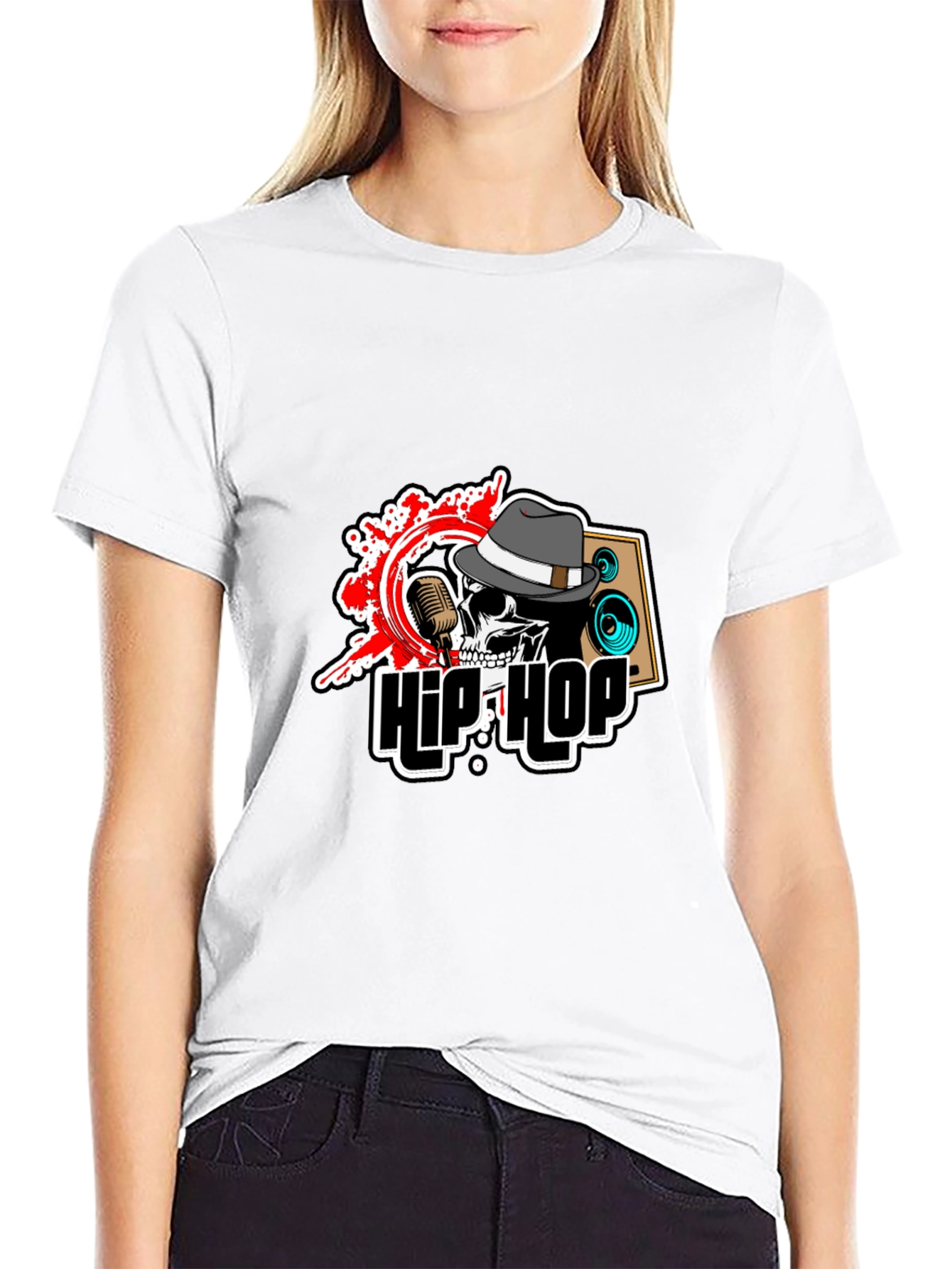 Hip Hop Skull Graphic T-Shirt
