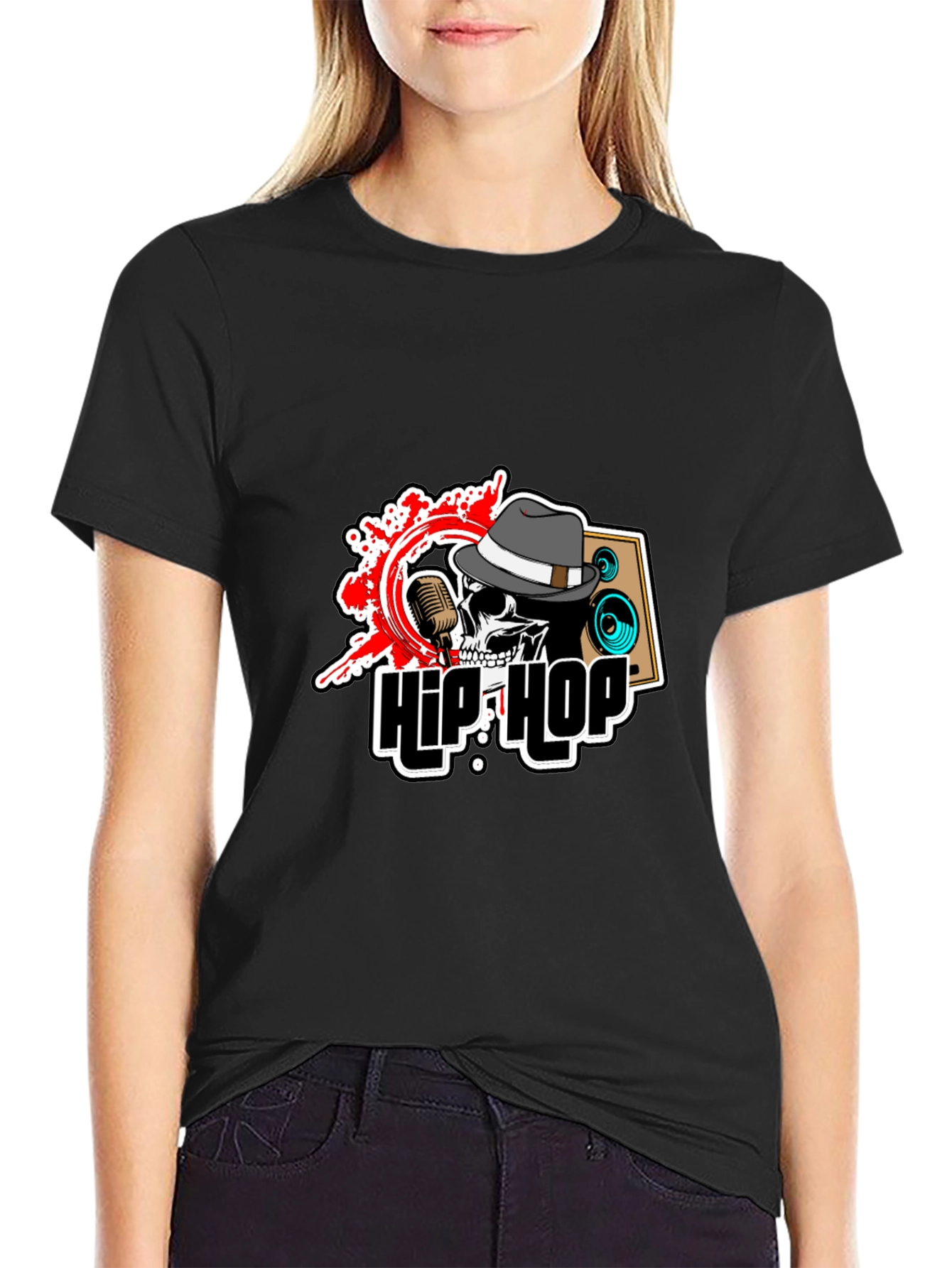 Hip Hop Skull Graphic T-Shirt