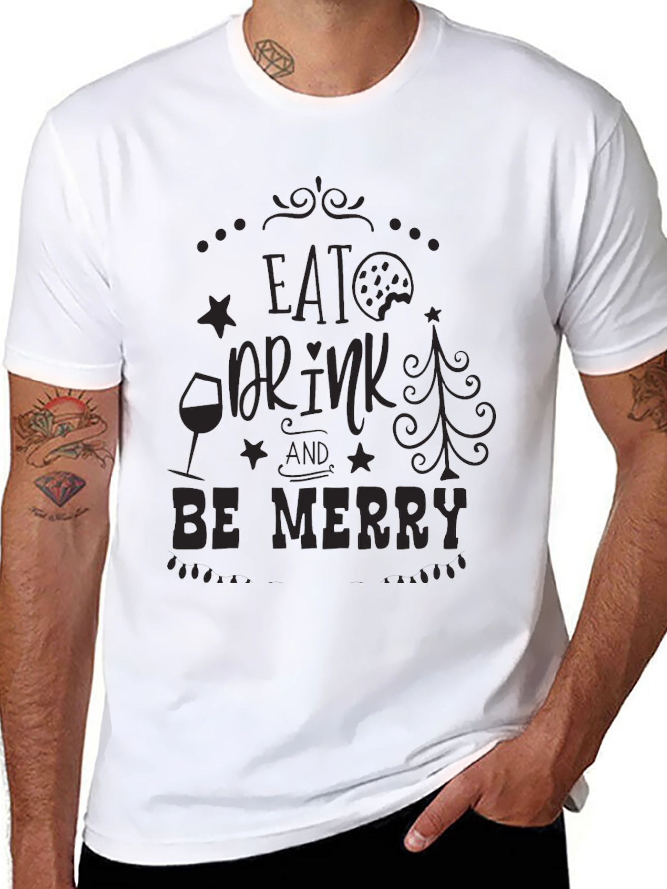 Eat Drink & Be Merry Holiday T-Shirt