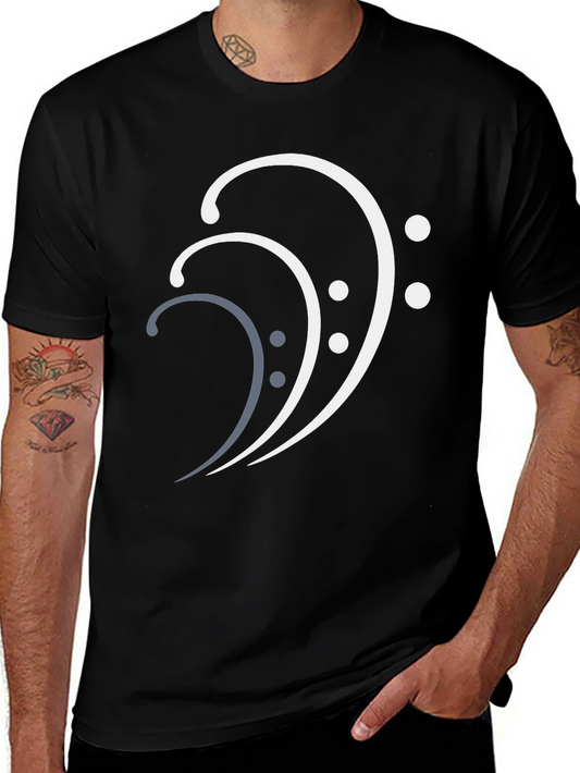 Bass Clef Stylish Graphic Tee - Music Lovers T-Shirt
