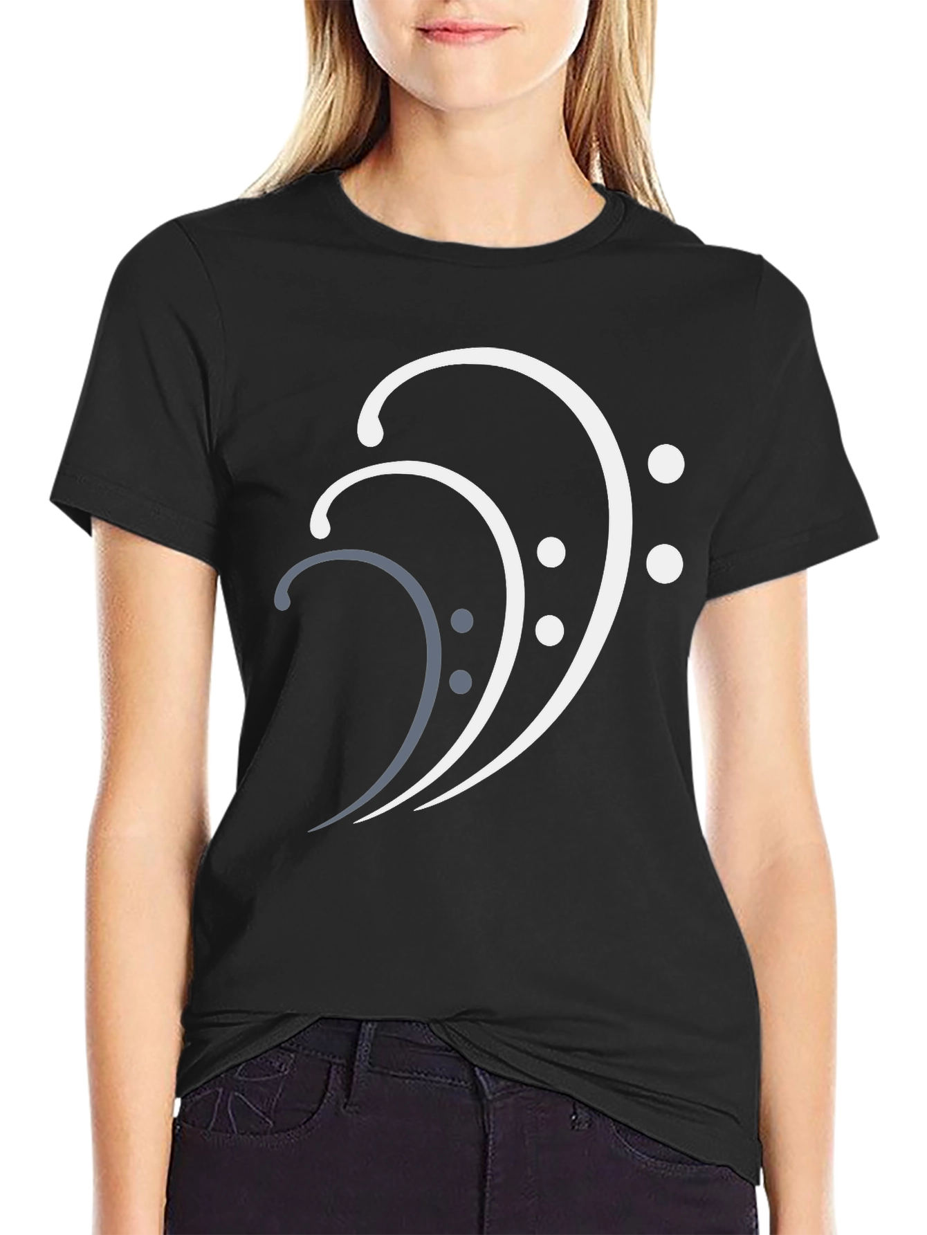 Bass Clef Stylish Graphic Tee - Music Lovers T-Shirt