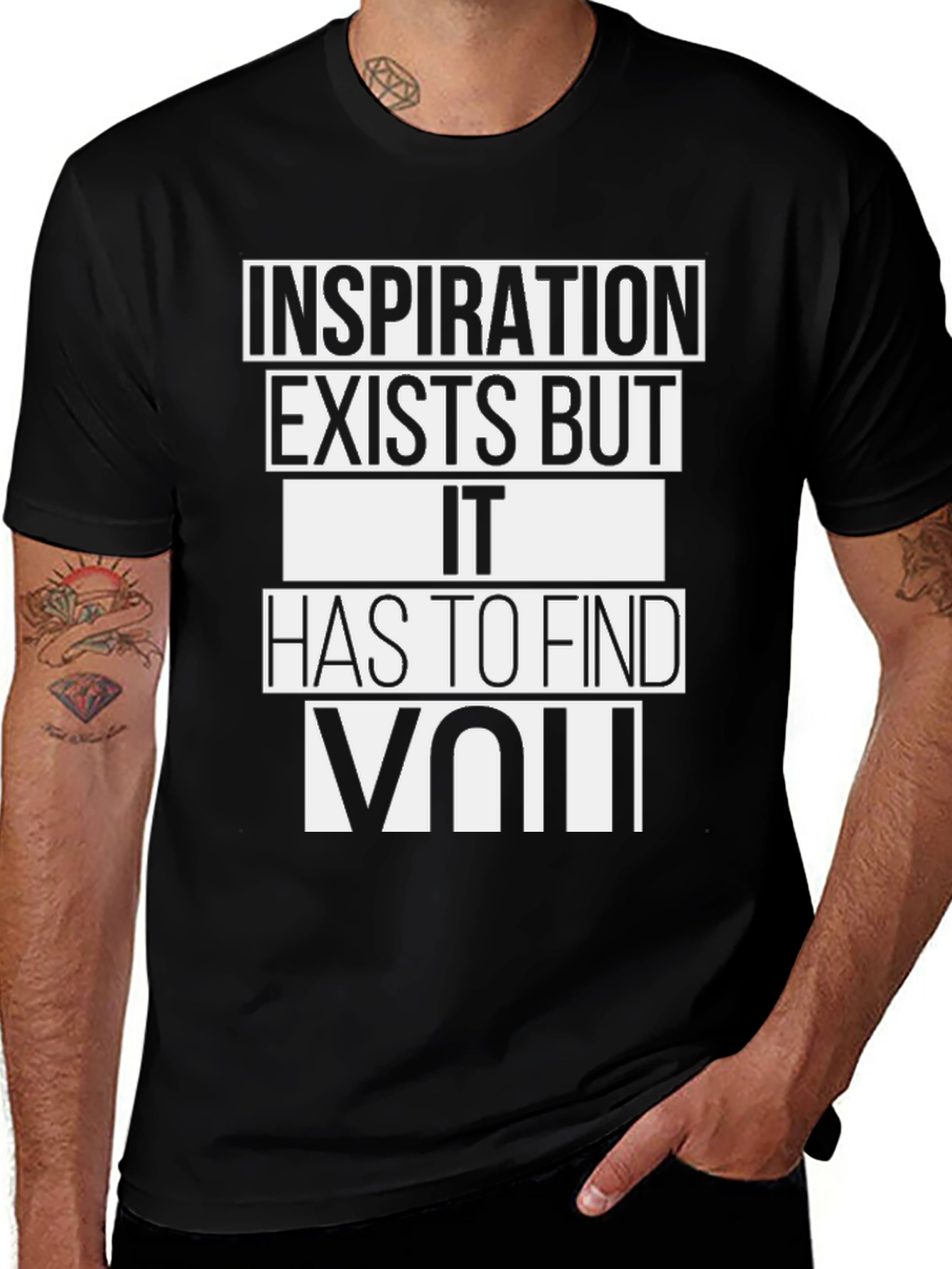 Inspiration Graphic Tee - Black Crew Neck