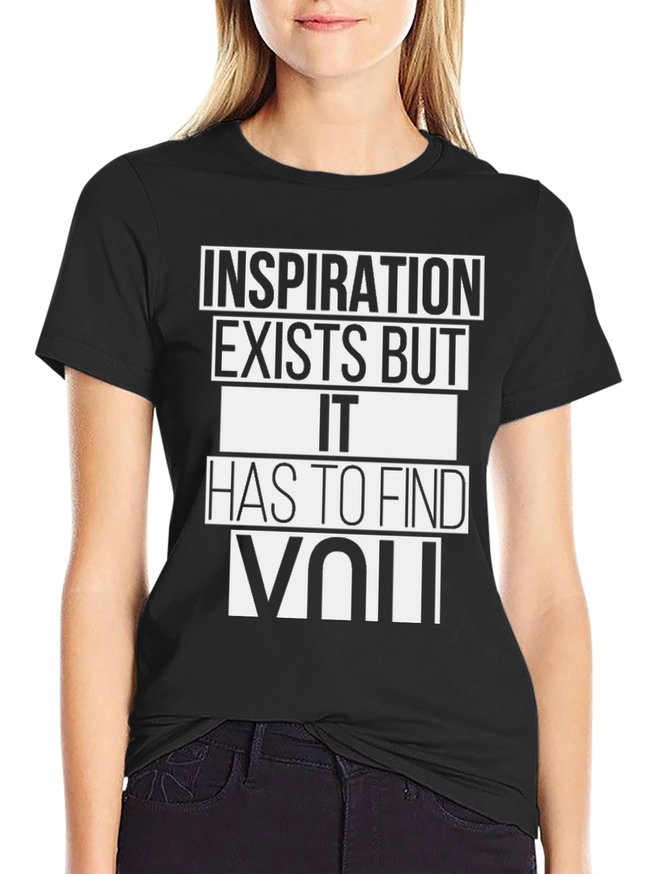 Inspiration Graphic Tee - Black Crew Neck