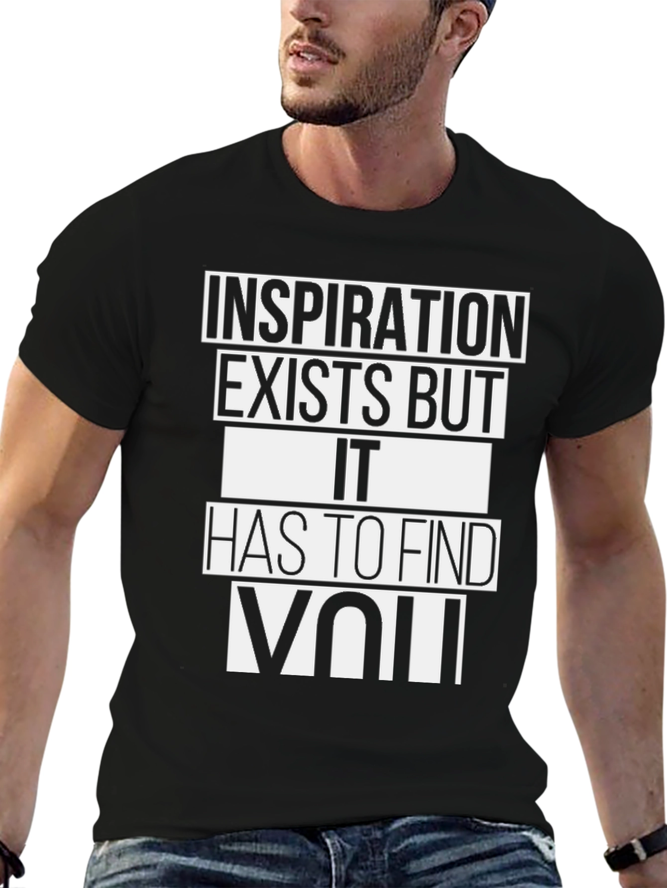 Inspiration Graphic Tee - Black Crew Neck
