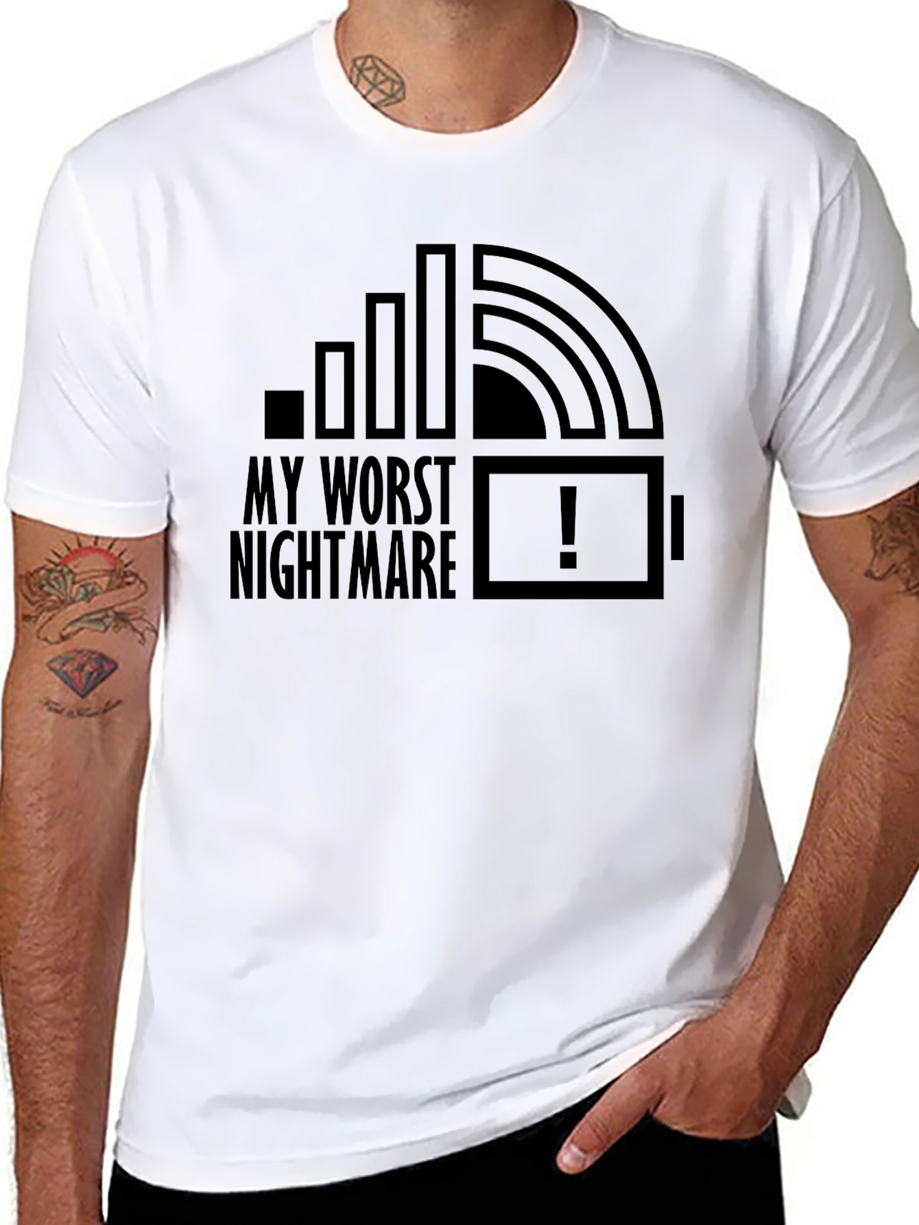 My Worst Nightmare Low Battery No Signal T-Shirt