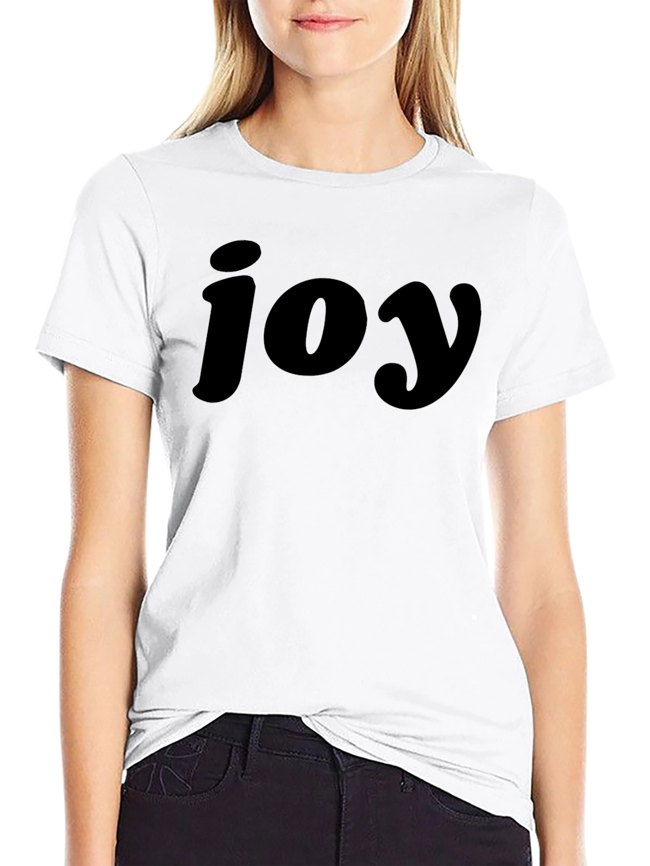 Joy Graphic Tee - Black Crew Neck T-Shirt