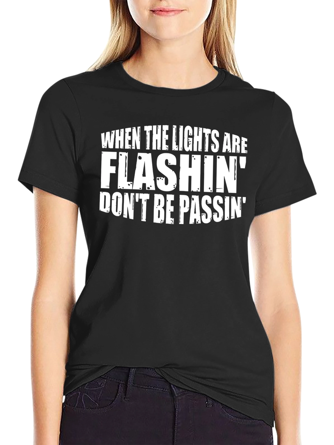 Flashing Lights Funny Graphic Tee