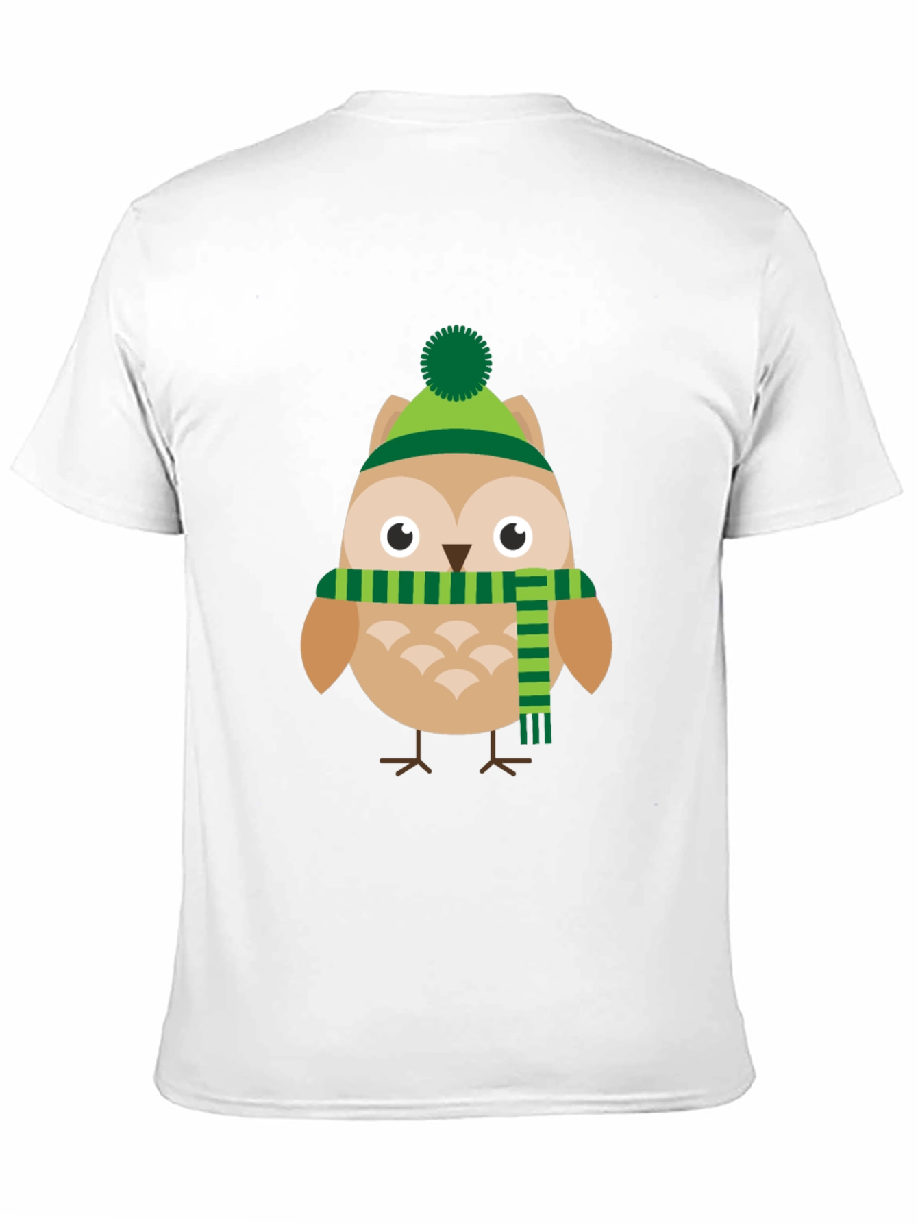 Winter Owl T-Shirt Cartoon Style Tee