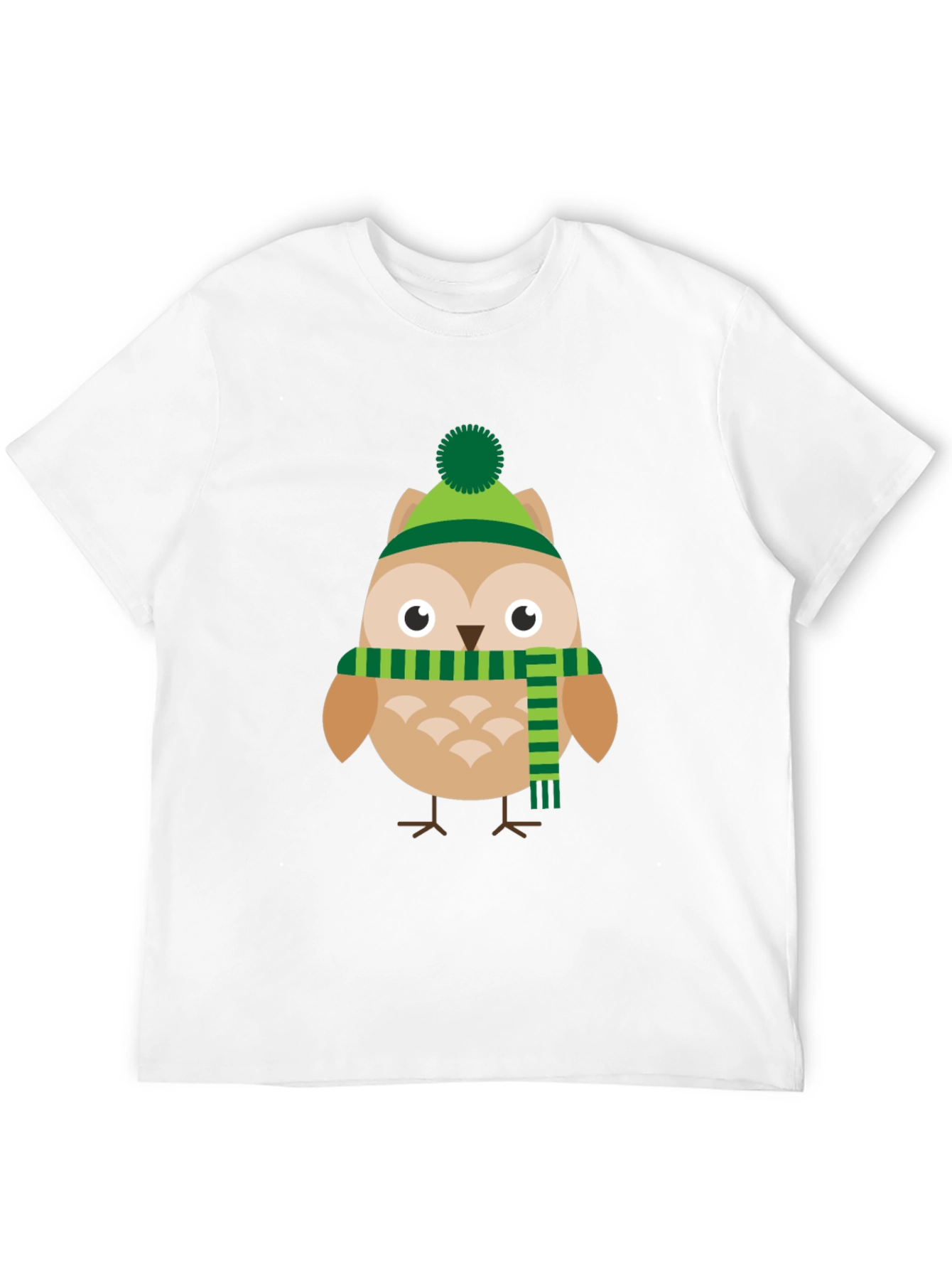 Winter Owl T-Shirt Cartoon Style Tee