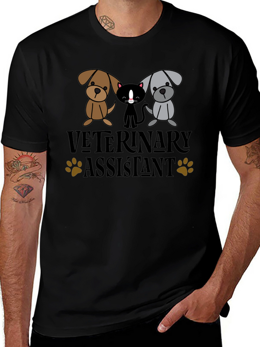 Veterinary Assistant Cute Pet Cartoon T-Shirt