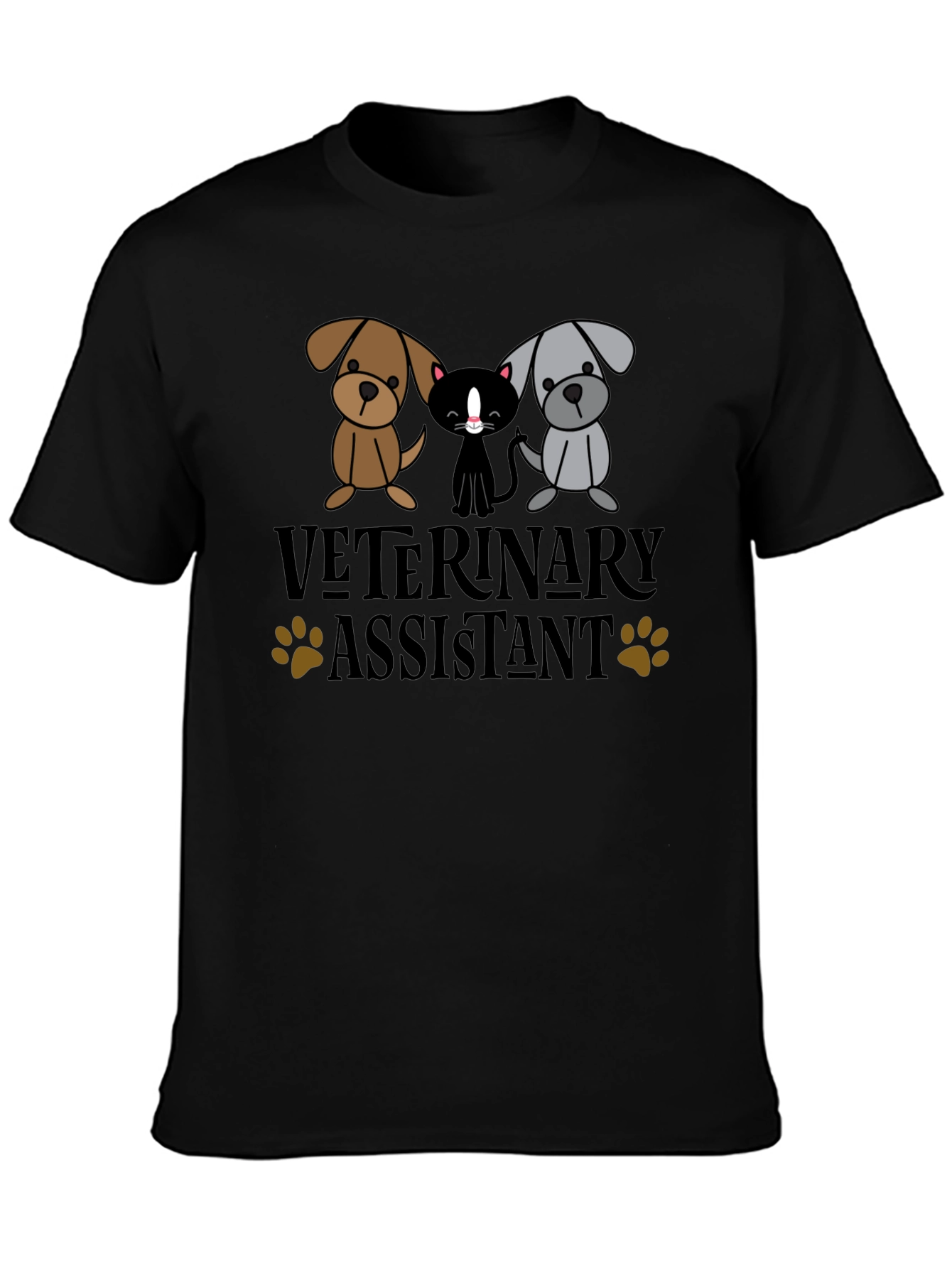 Veterinary Assistant Cute Pet Cartoon T-Shirt