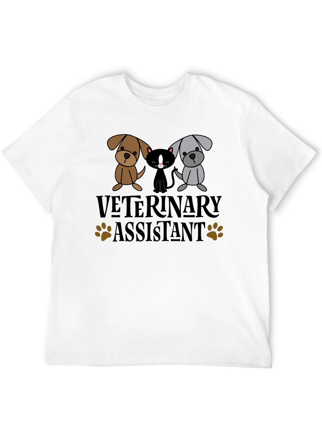Veterinary Assistant Cute Pet Cartoon T-Shirt
