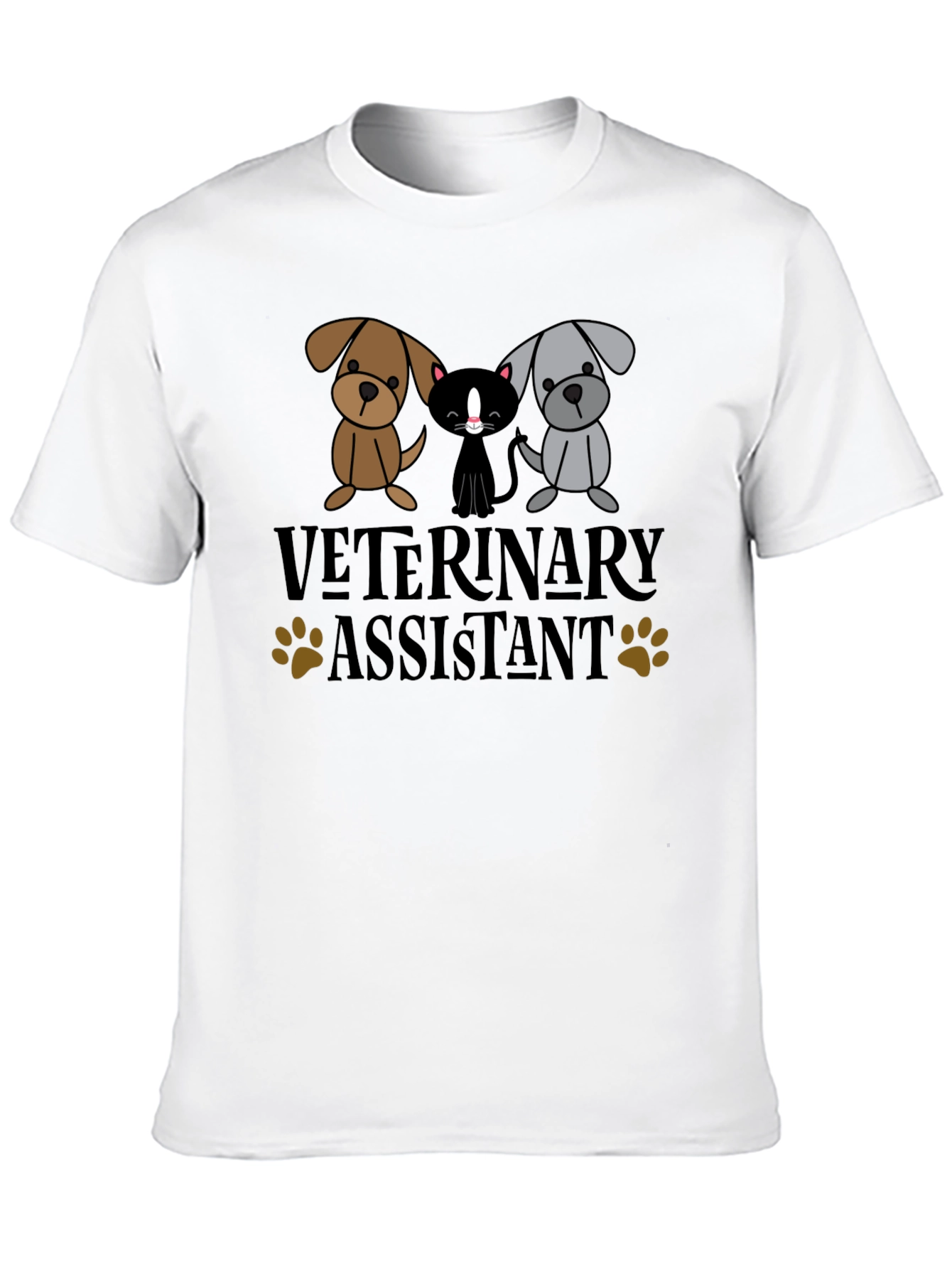 Veterinary Assistant Cute Pet Cartoon T-Shirt