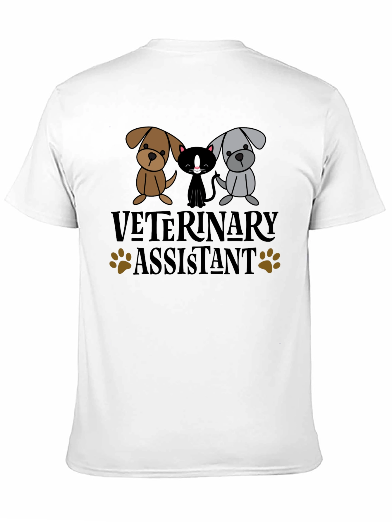 Veterinary Assistant Cute Pet Cartoon T-Shirt