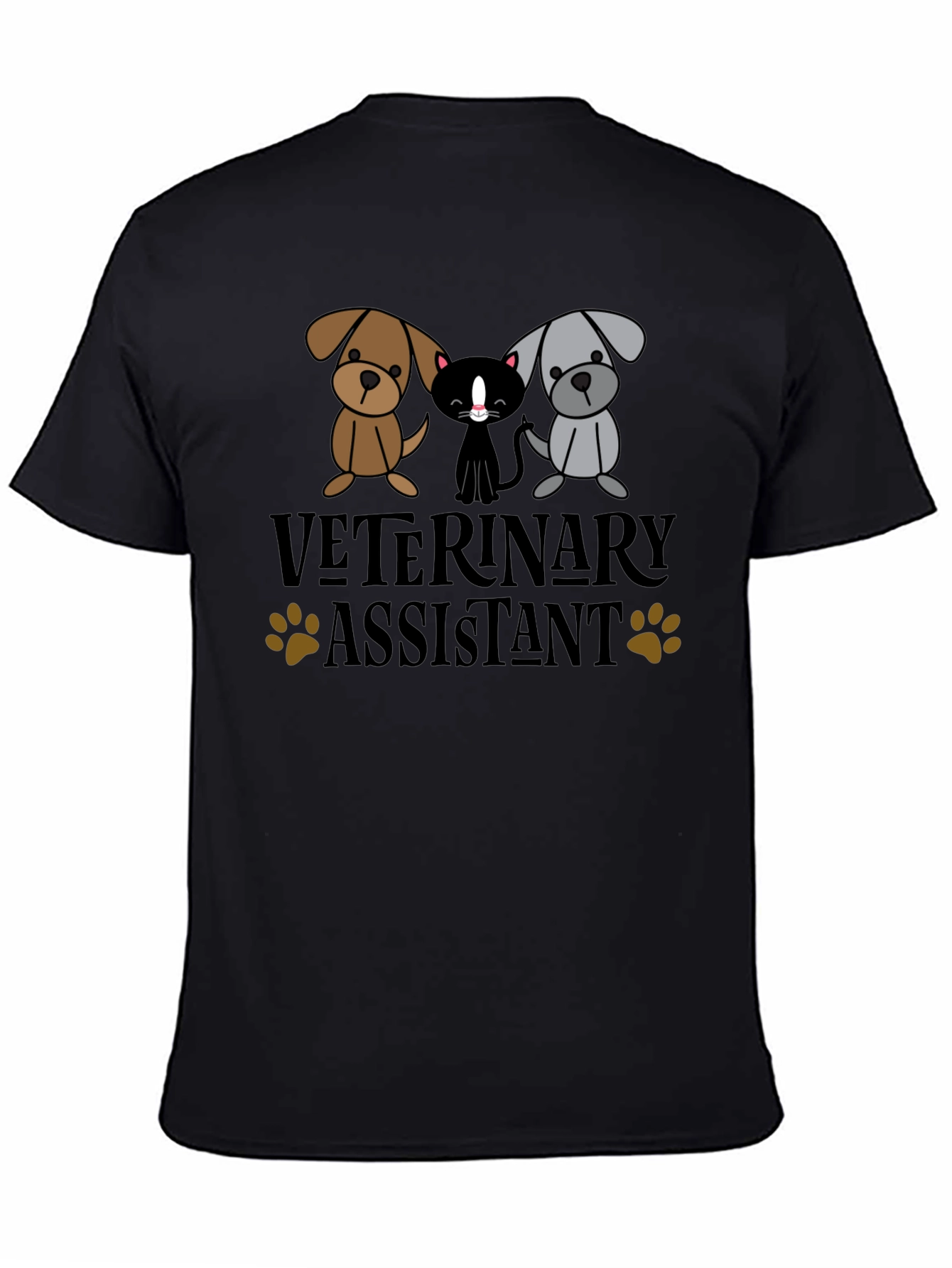 Veterinary Assistant Cute Pet Cartoon T-Shirt