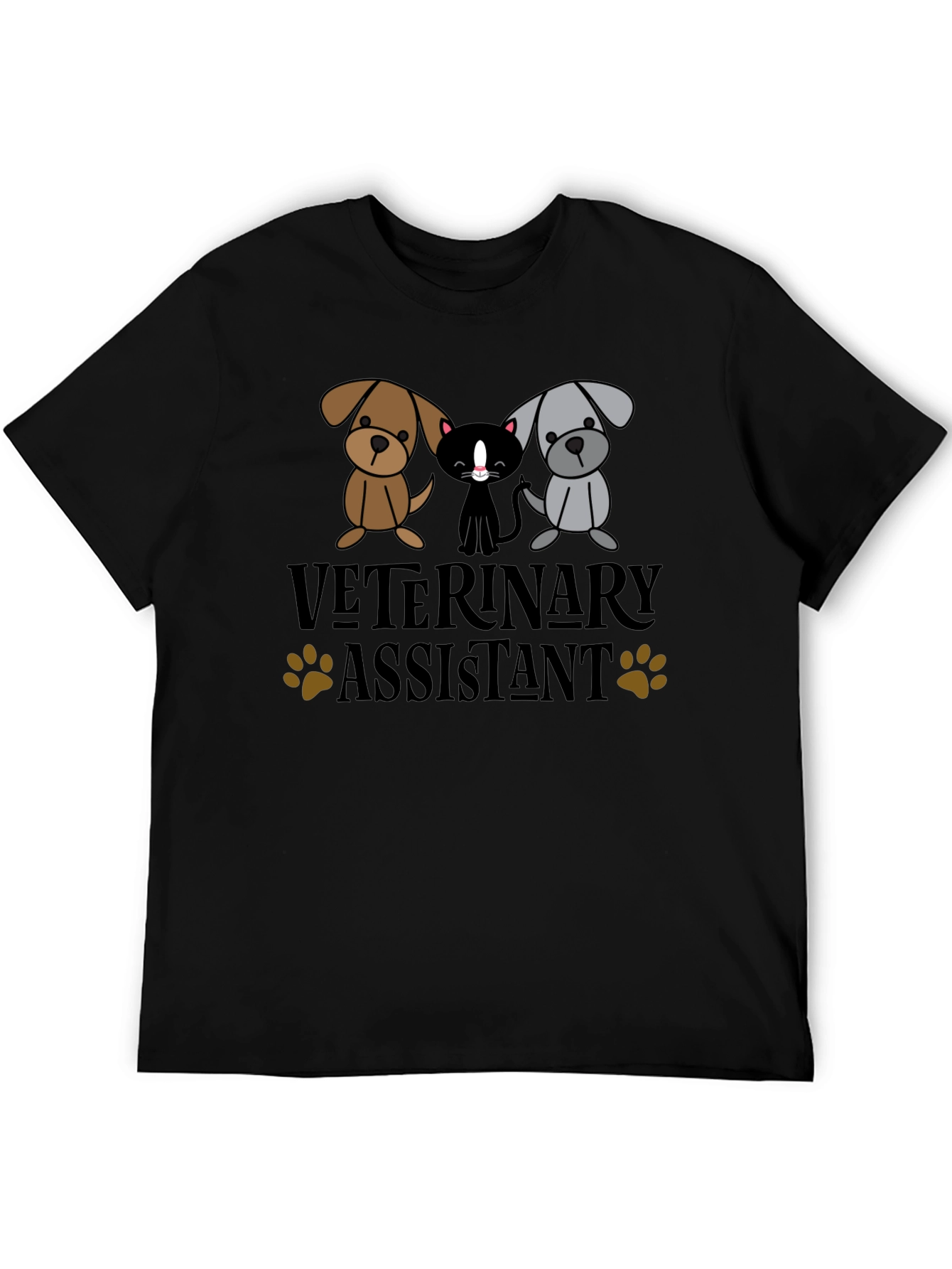 Veterinary Assistant Cute Pet Cartoon T-Shirt