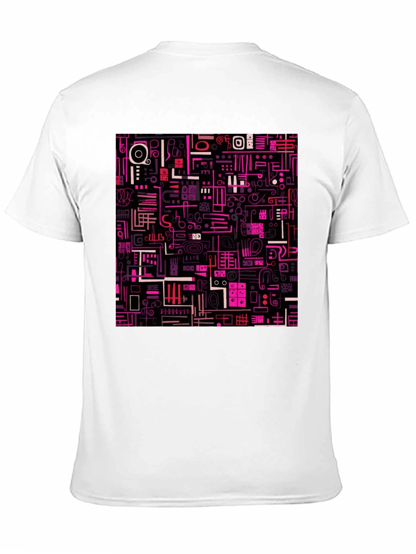 Abstract Pattern Print Black T-Shirt