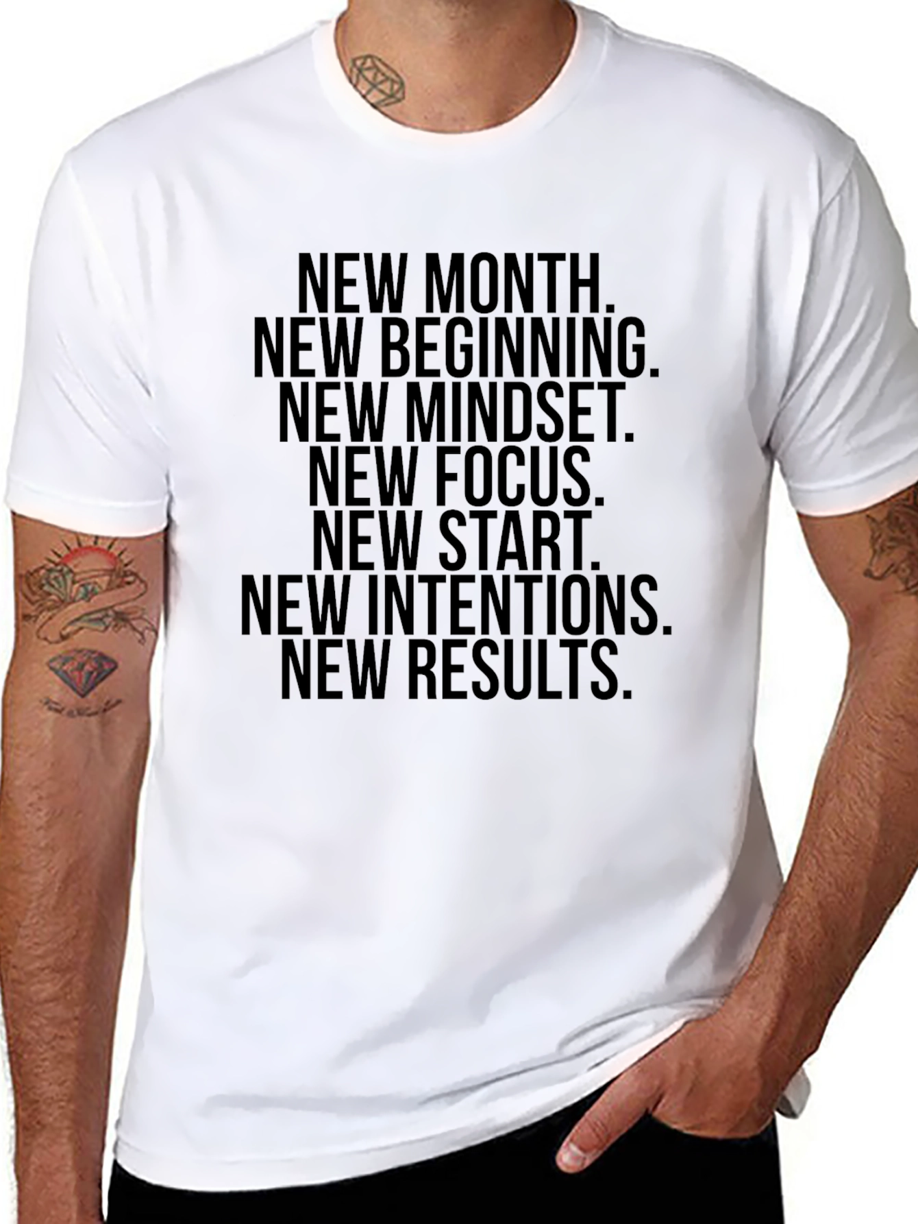 Inspirational New Beginnings Black T-Shirt