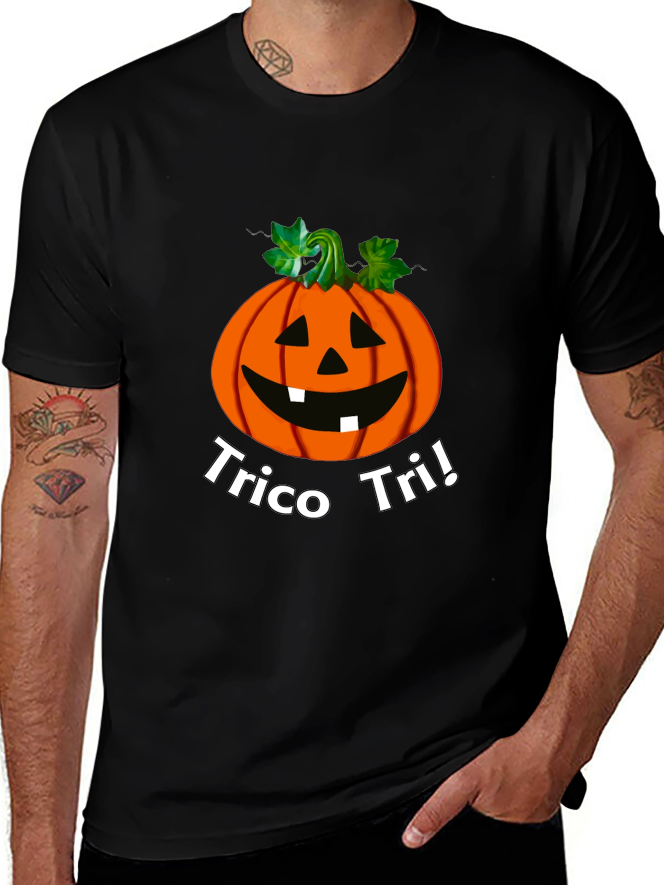 Halloween Pumpkin T-Shirt - Trico Tri!