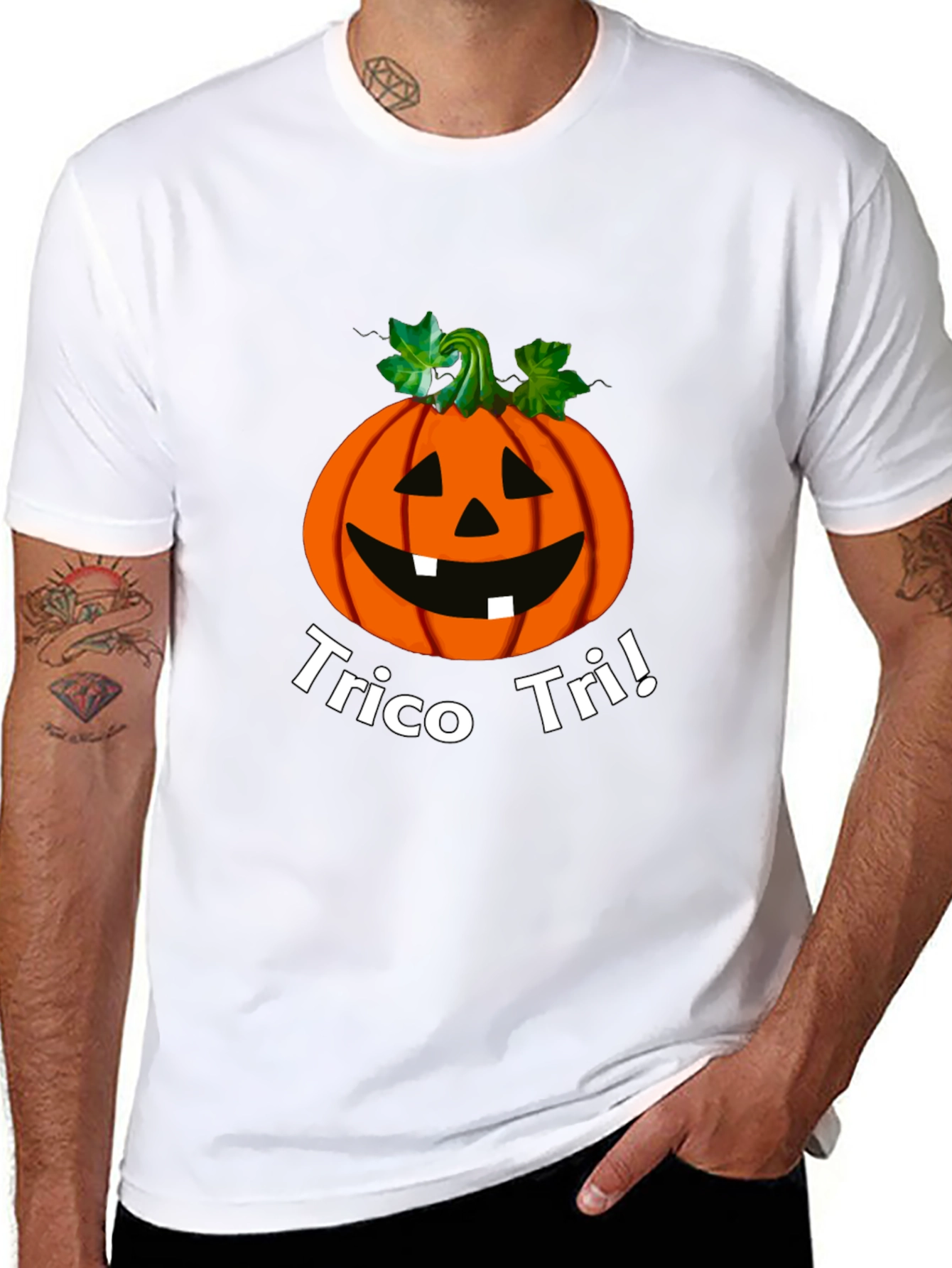 Halloween Pumpkin T-Shirt - Trico Tri!