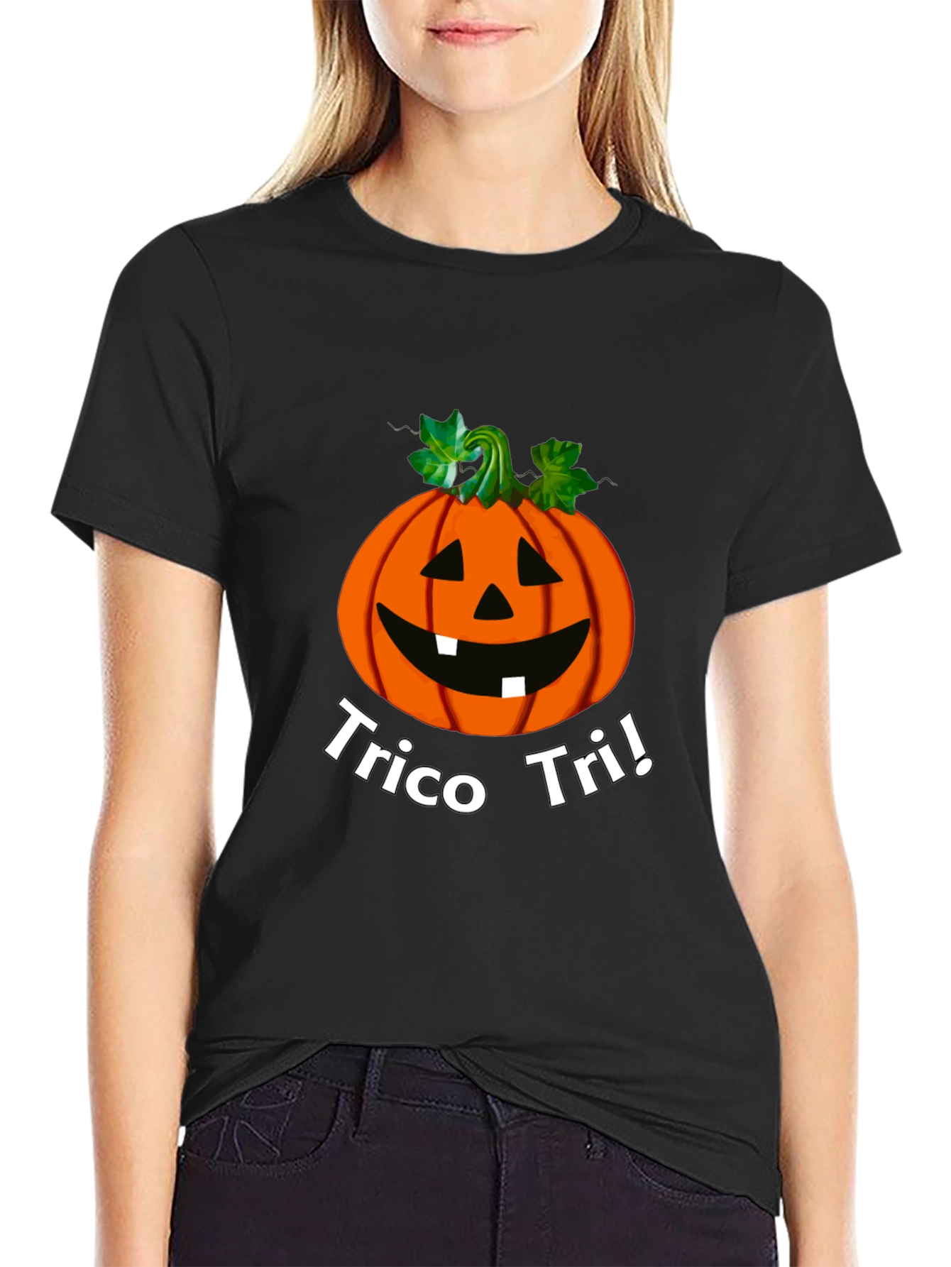 Halloween Pumpkin T-Shirt - Trico Tri!