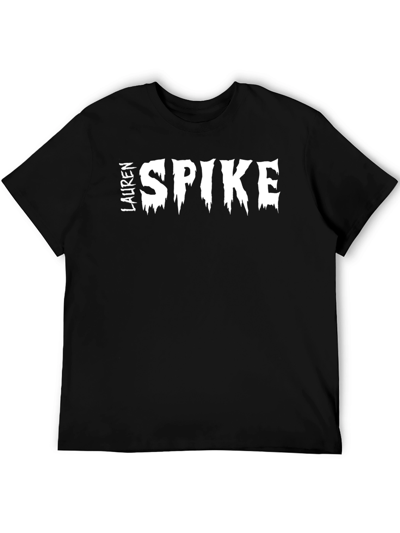 Lauren & Spike Graphic Tee - Black Cotton T-Shirt