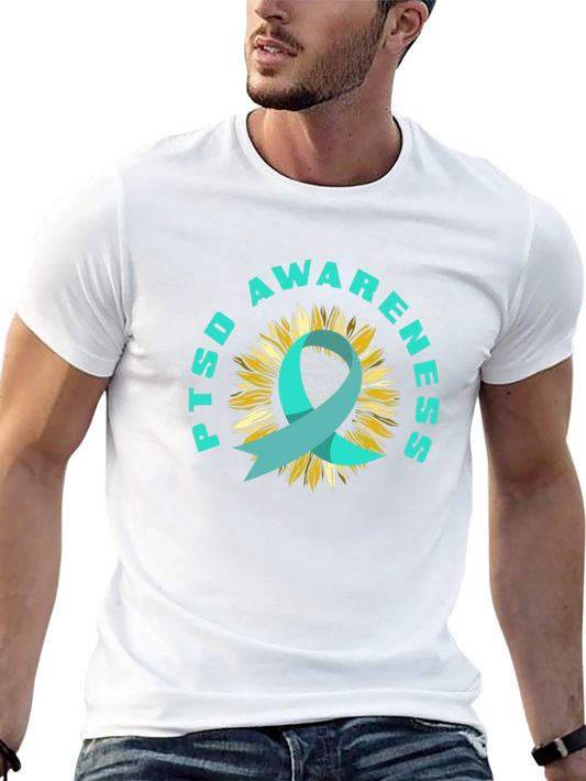 PTSD Awareness Sunflower Ribbon T-Shirt