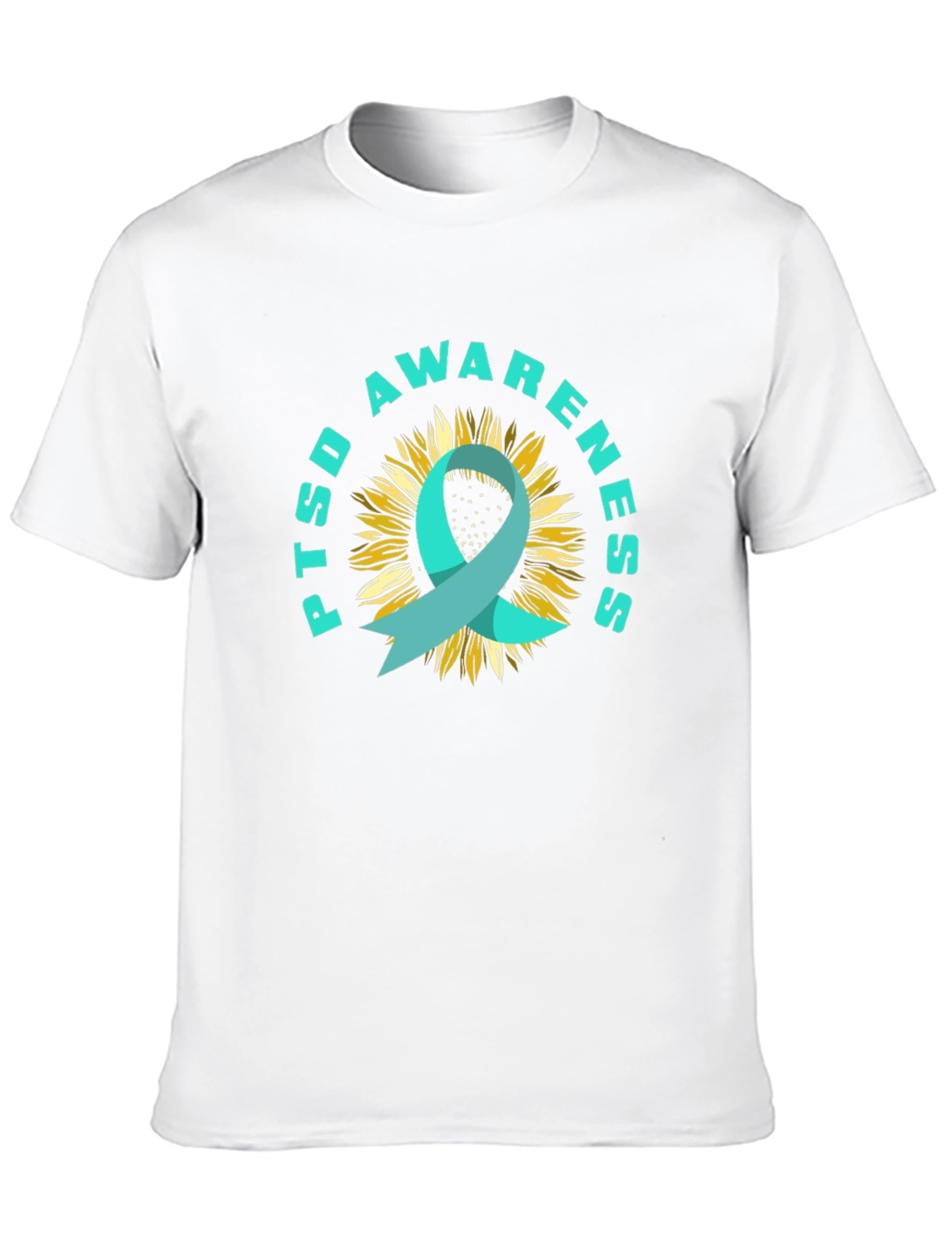 PTSD Awareness Sunflower Ribbon T-Shirt
