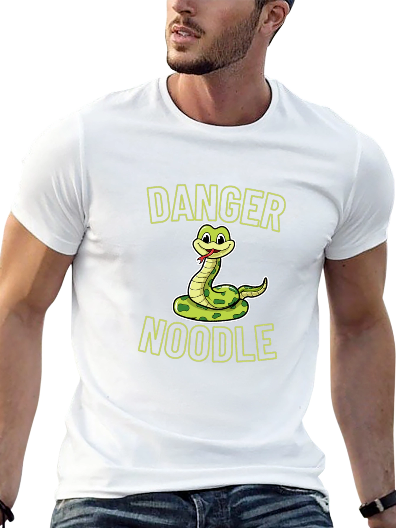 Danger Noodle Snake Cartoon Graphic Tee