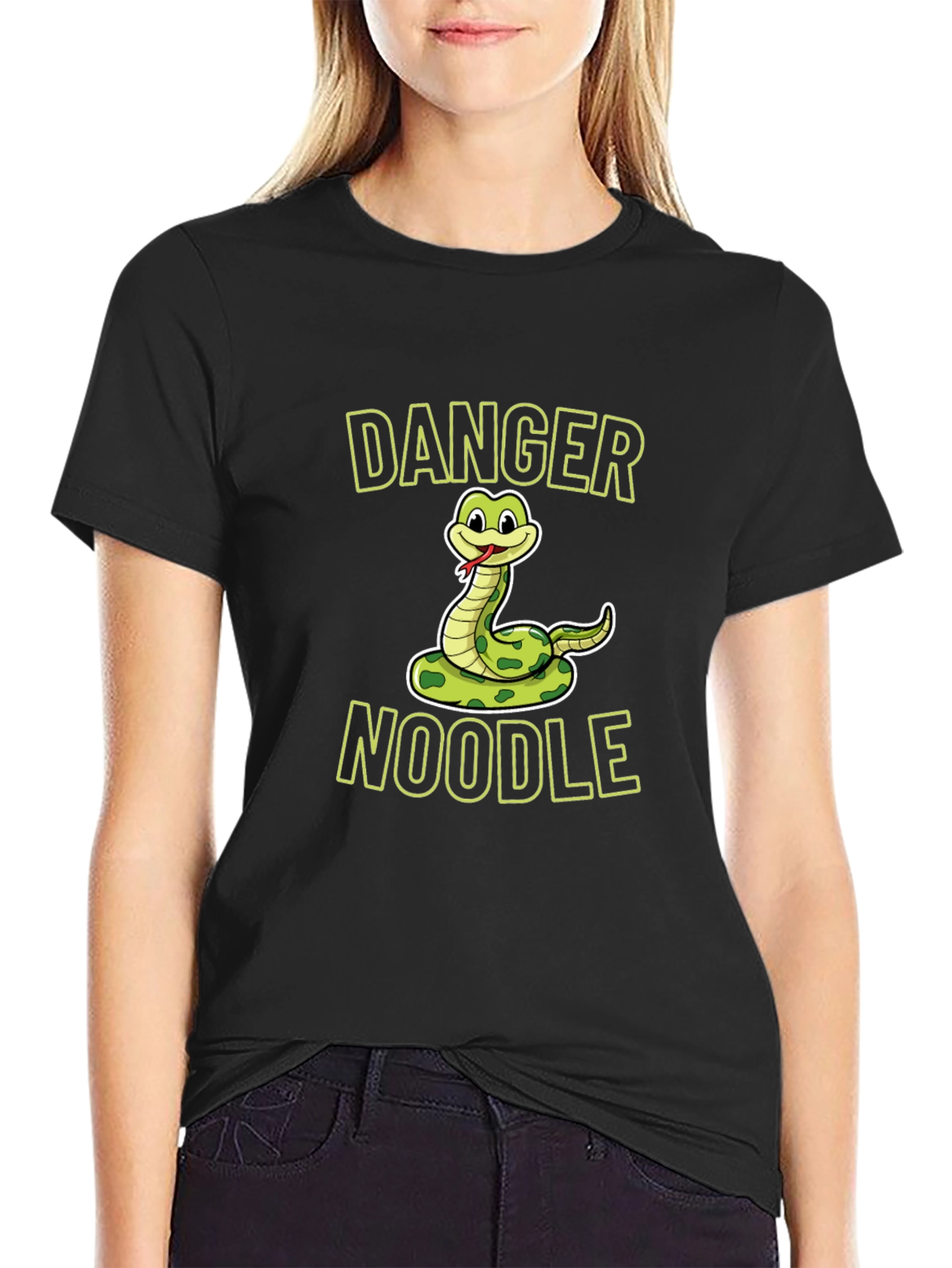 Danger Noodle Snake Cartoon Graphic Tee