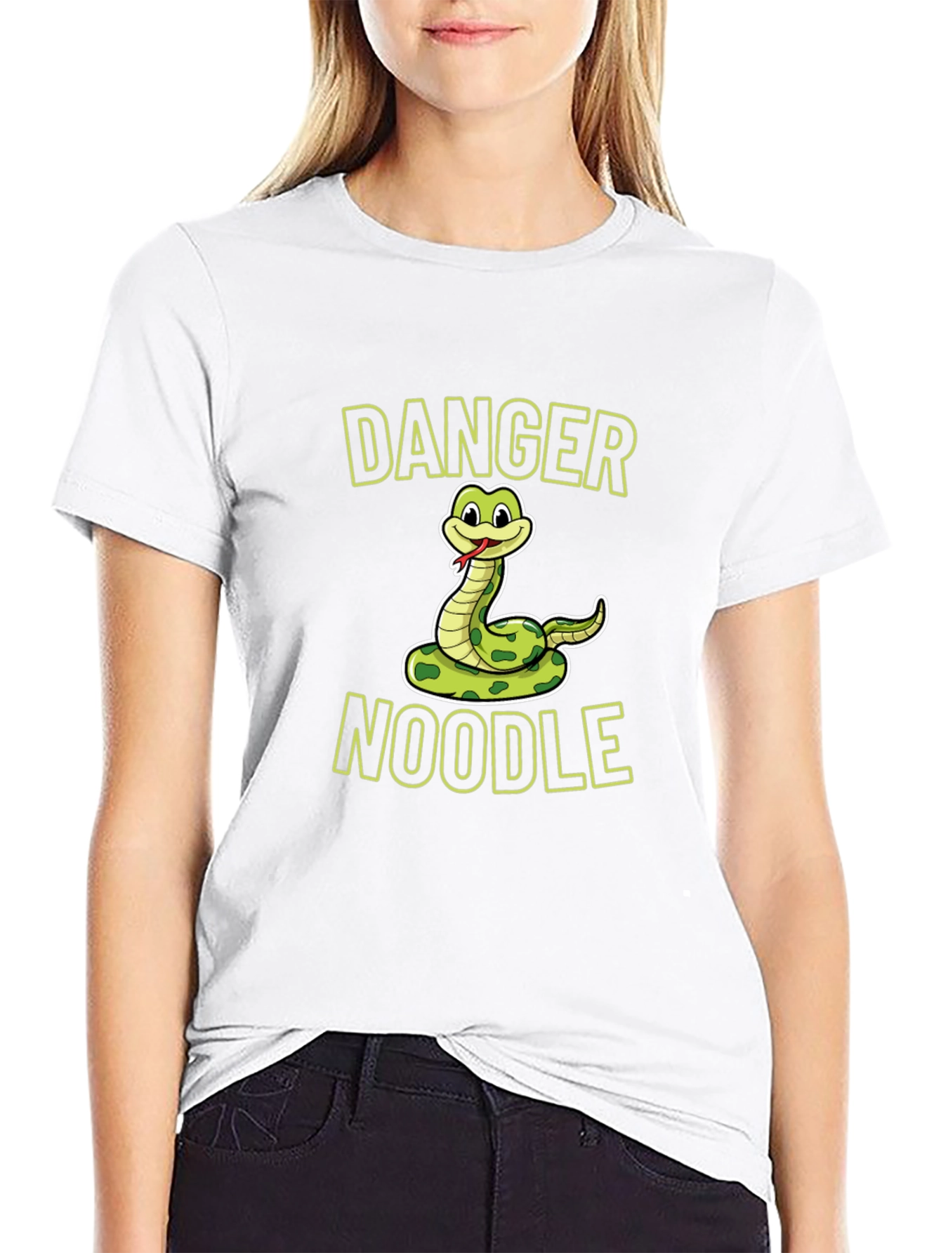 Danger Noodle Snake Cartoon Graphic Tee