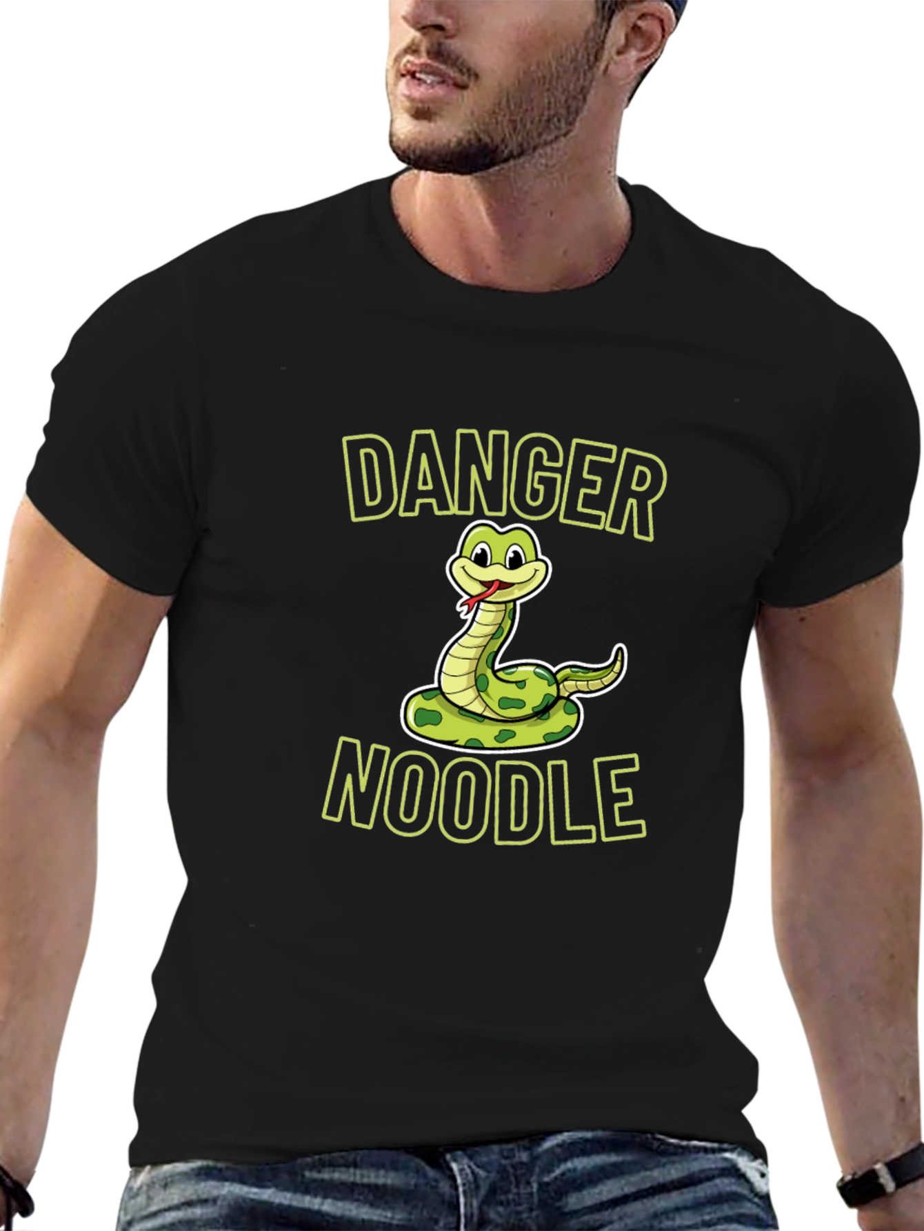 Danger Noodle Snake Cartoon Graphic Tee