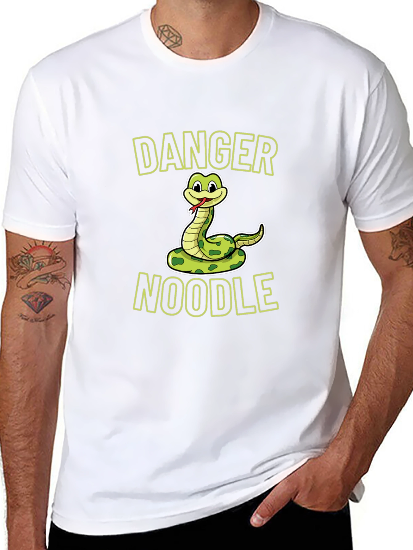 Danger Noodle Snake Cartoon Graphic Tee