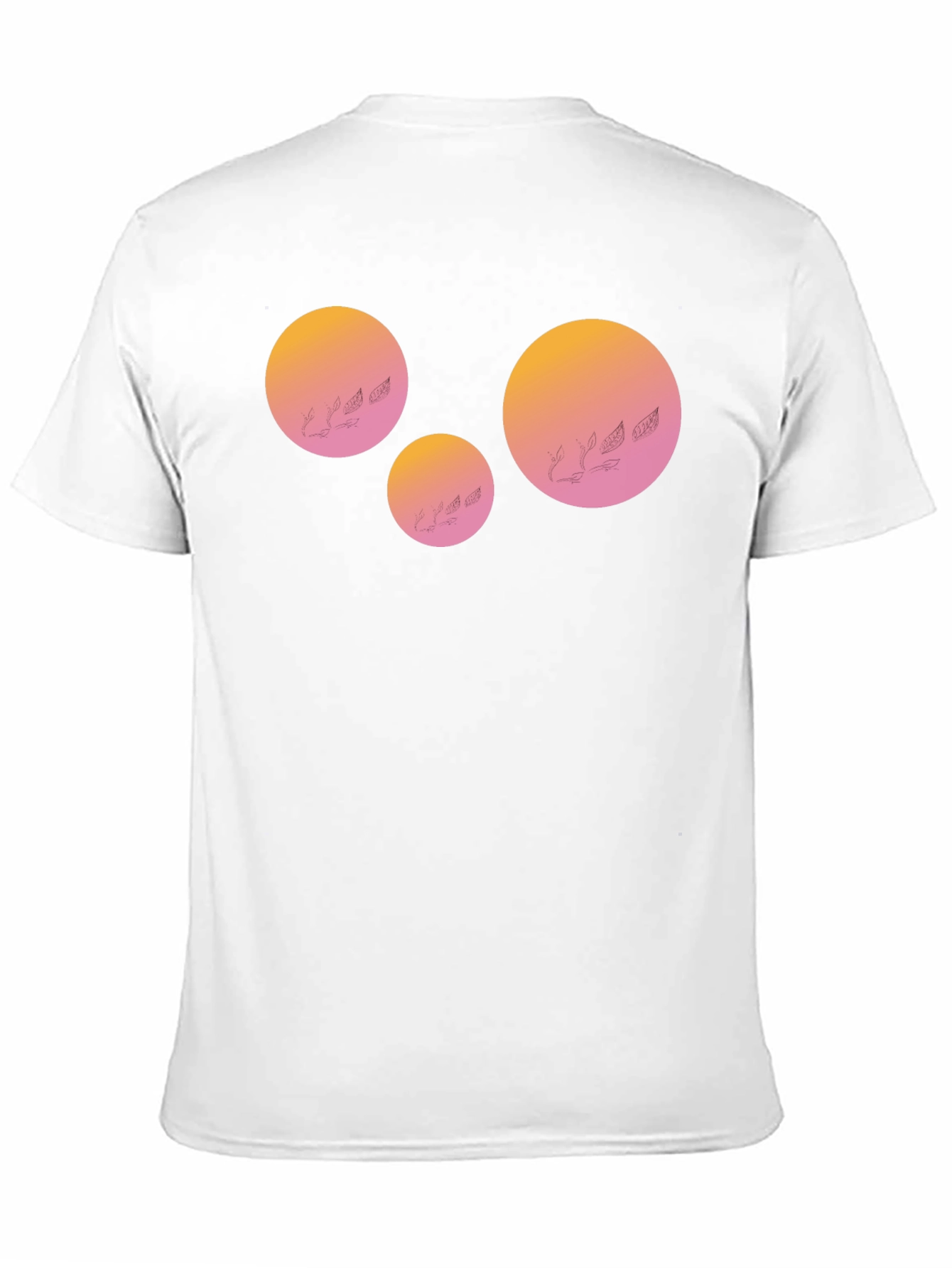 Geometric Sunset Graphic Tee - Black Cotton Blend