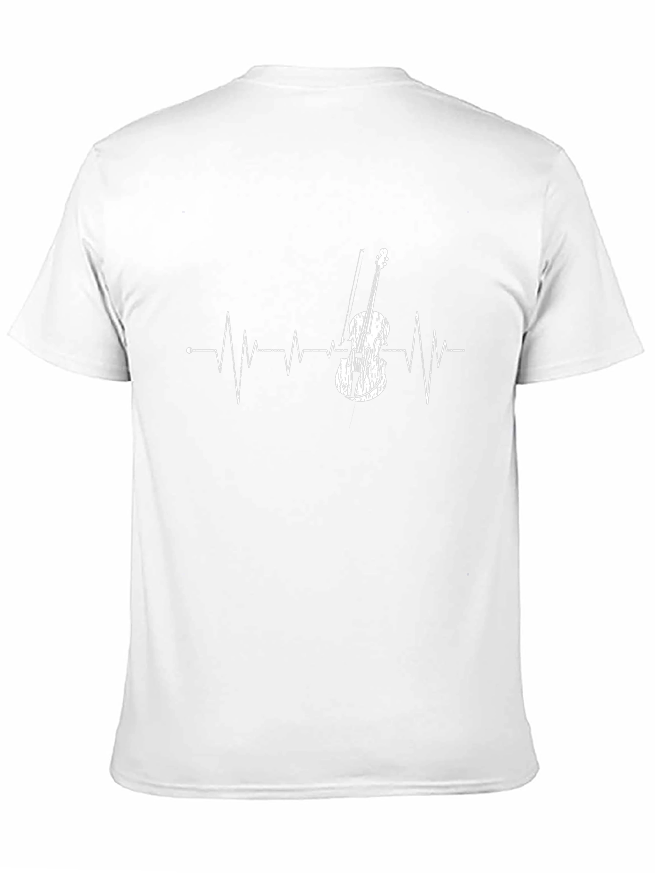 Violin Heartbeat Graphic Tee - Musicians Black T-Shirt