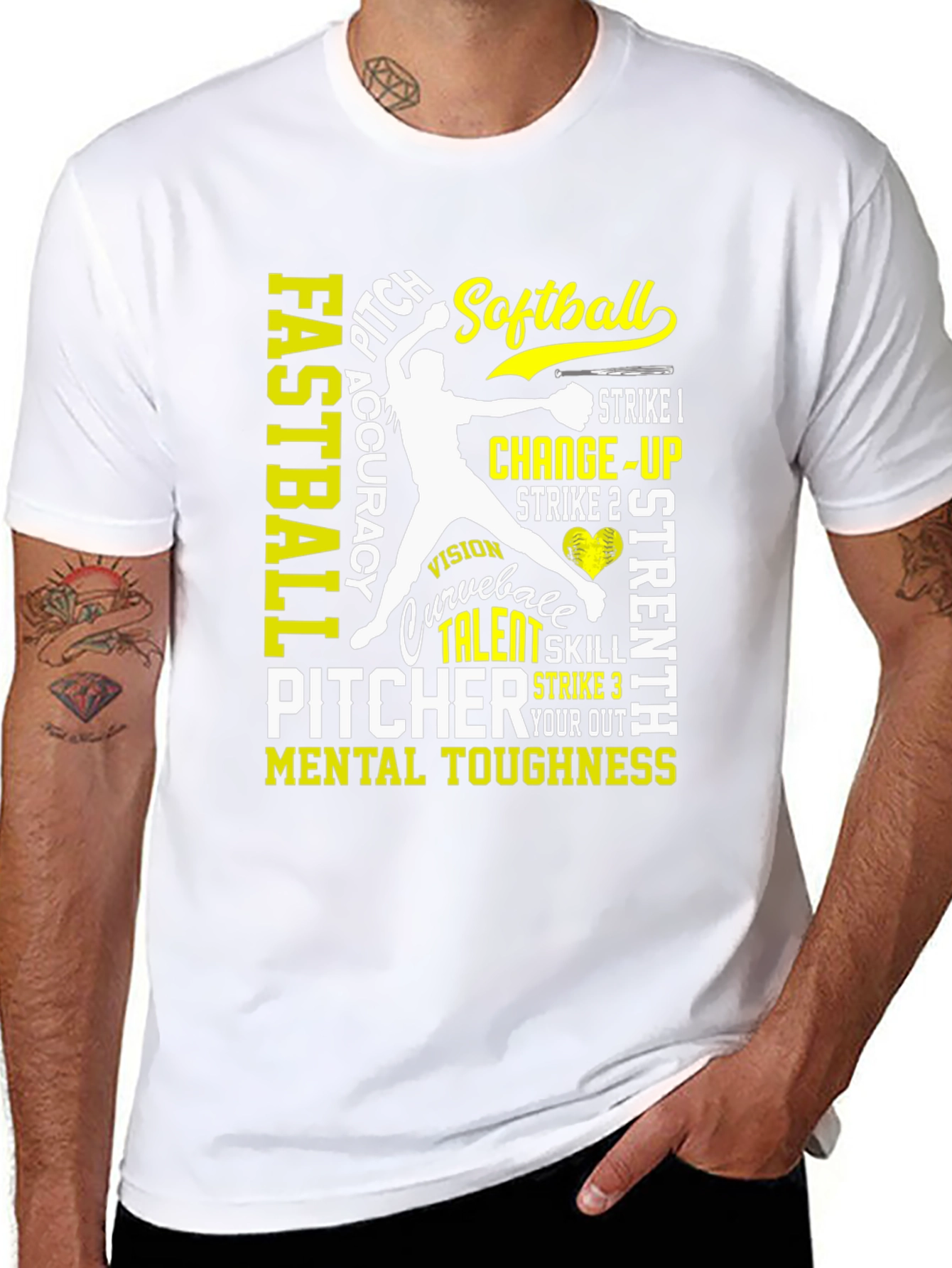 Softball Pitcher Skills Graphic T-Shirt