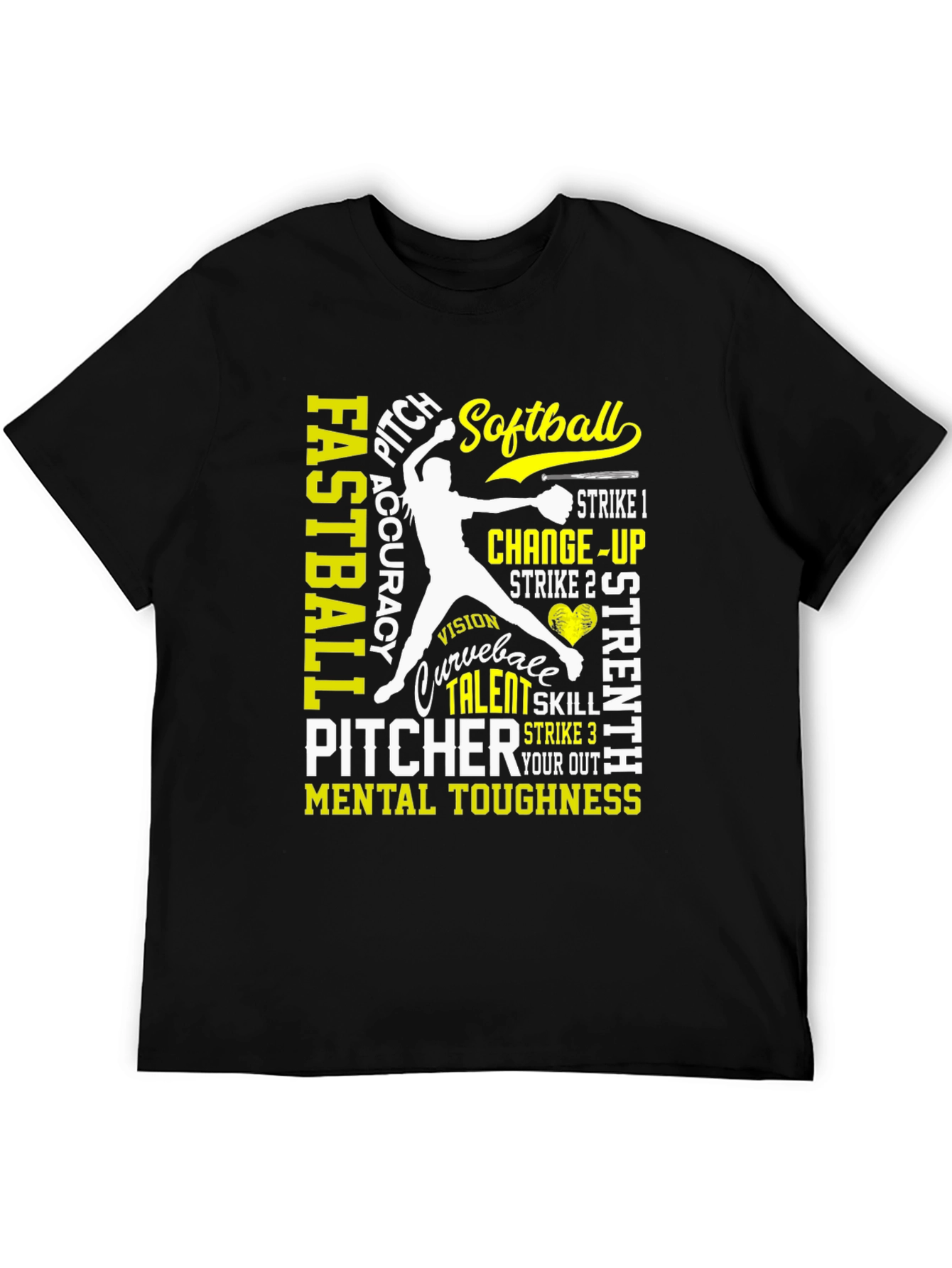 Softball Pitcher Skills Graphic T-Shirt