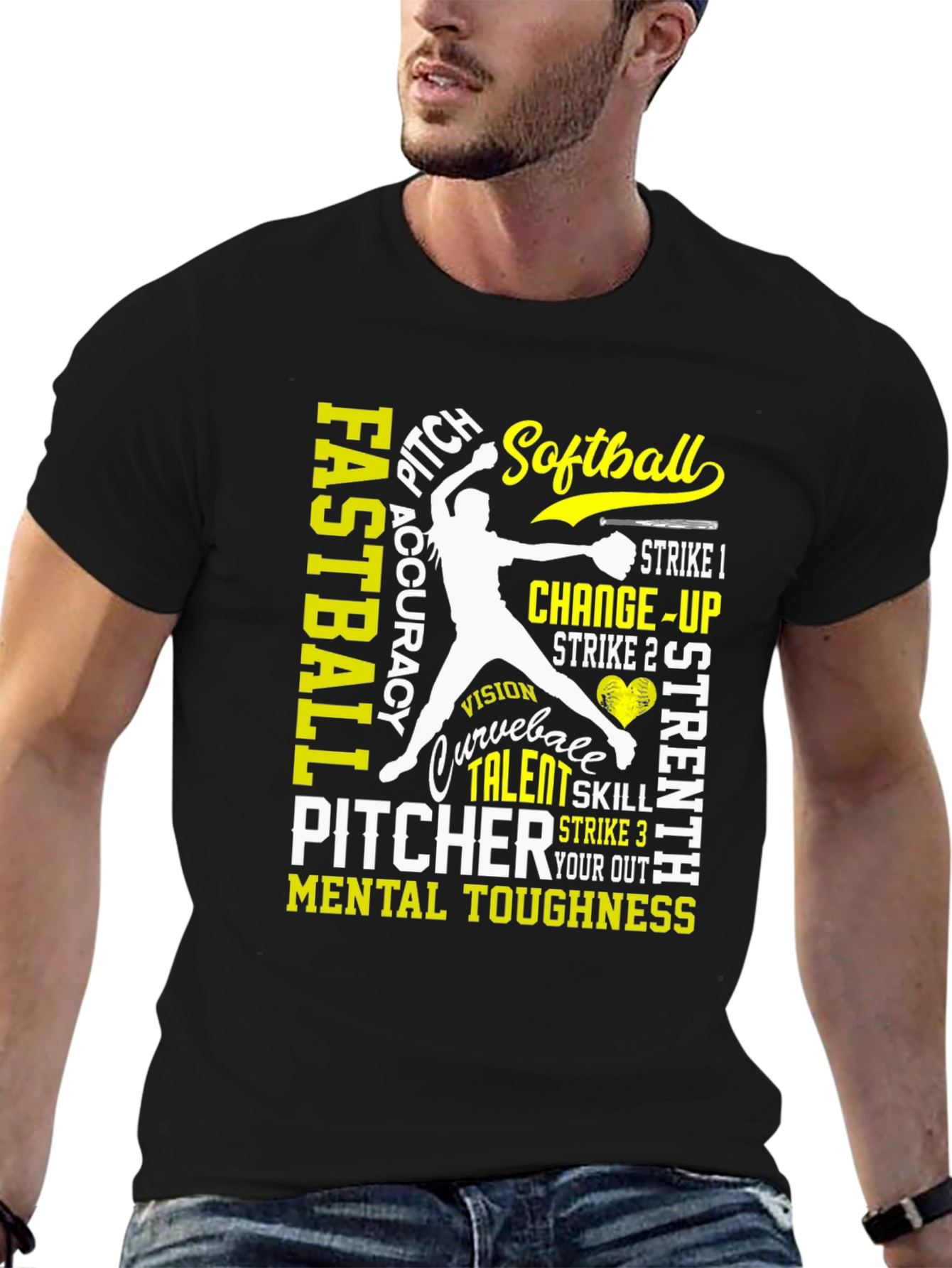 Softball Pitcher Skills Graphic T-Shirt
