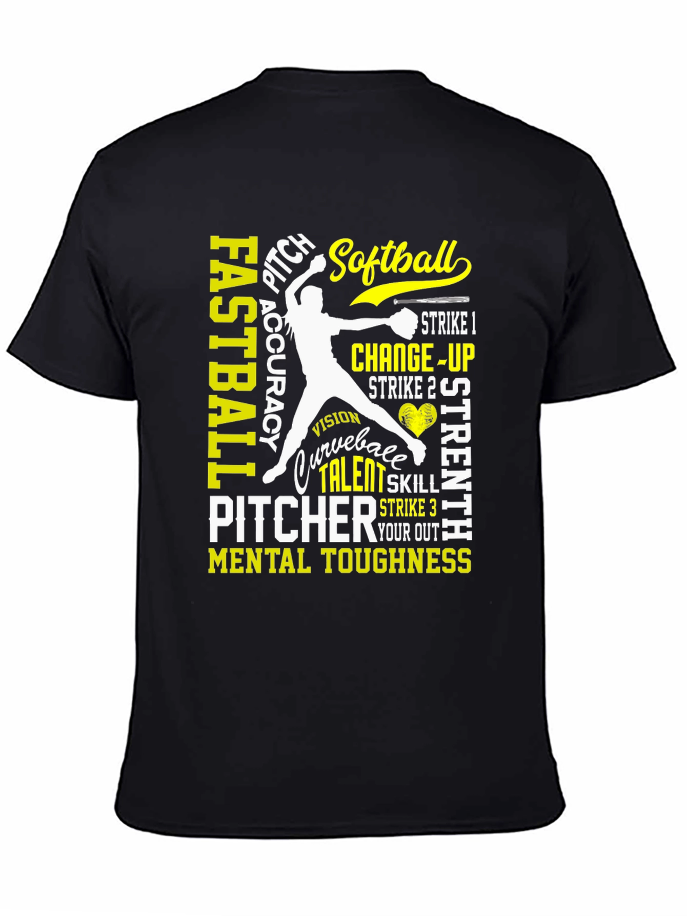 Softball Pitcher Skills Graphic T-Shirt