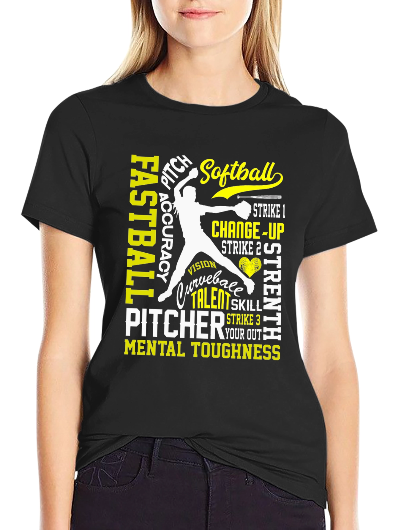 Softball Pitcher Skills Graphic T-Shirt