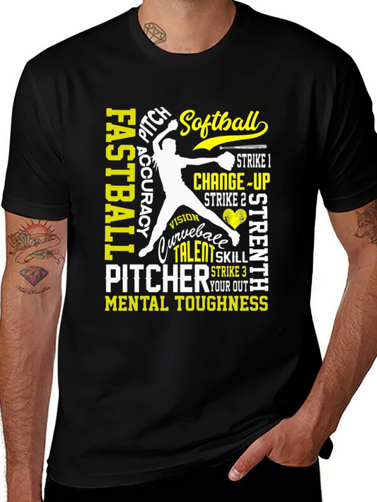 Softball Pitcher Skills Graphic T-Shirt