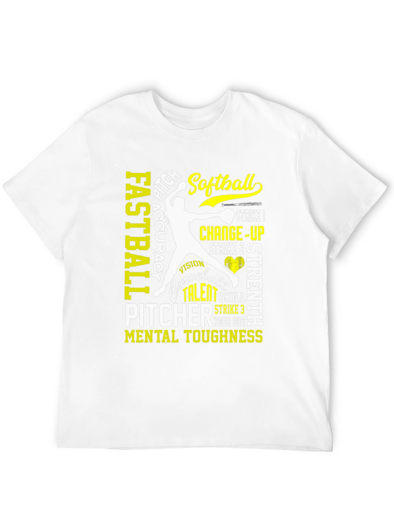 Softball Pitcher Skills Graphic T-Shirt