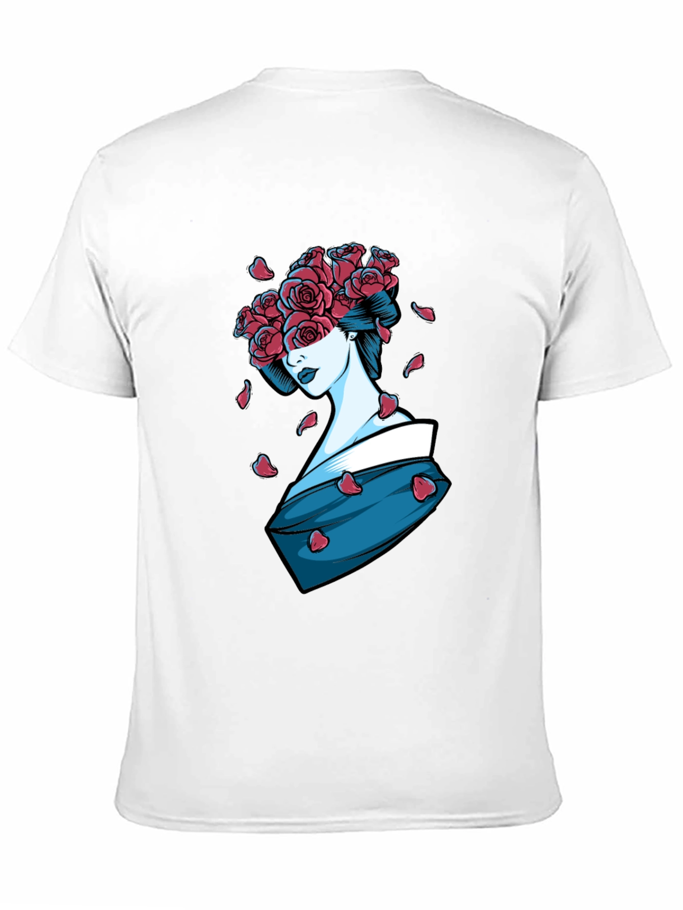 Geisha Rose T-Shirt - Unique Graphic Tee