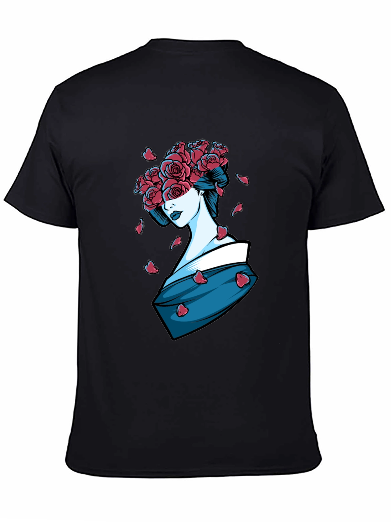 Geisha Rose T-Shirt - Unique Graphic Tee