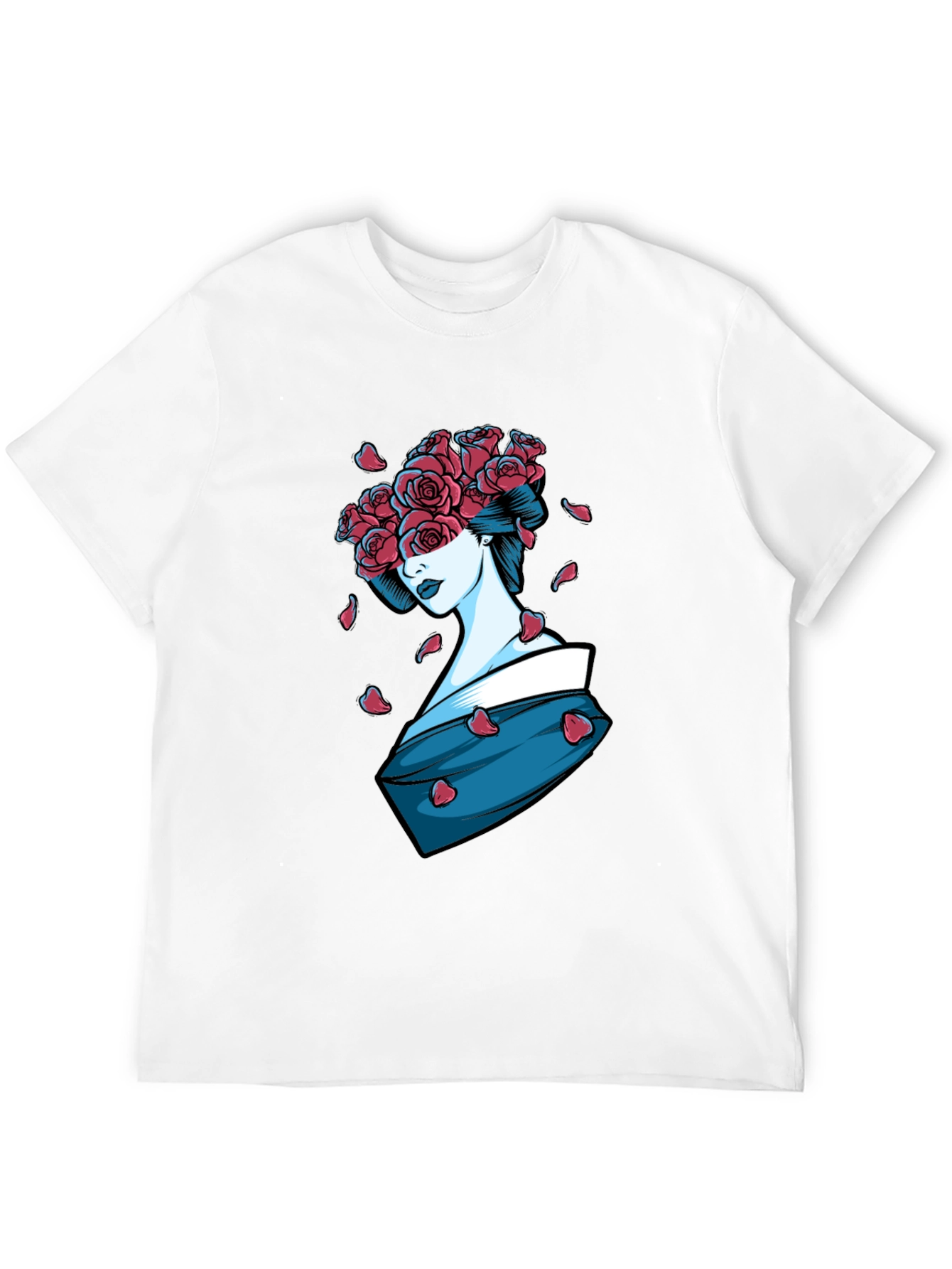 Geisha Rose T-Shirt - Unique Graphic Tee